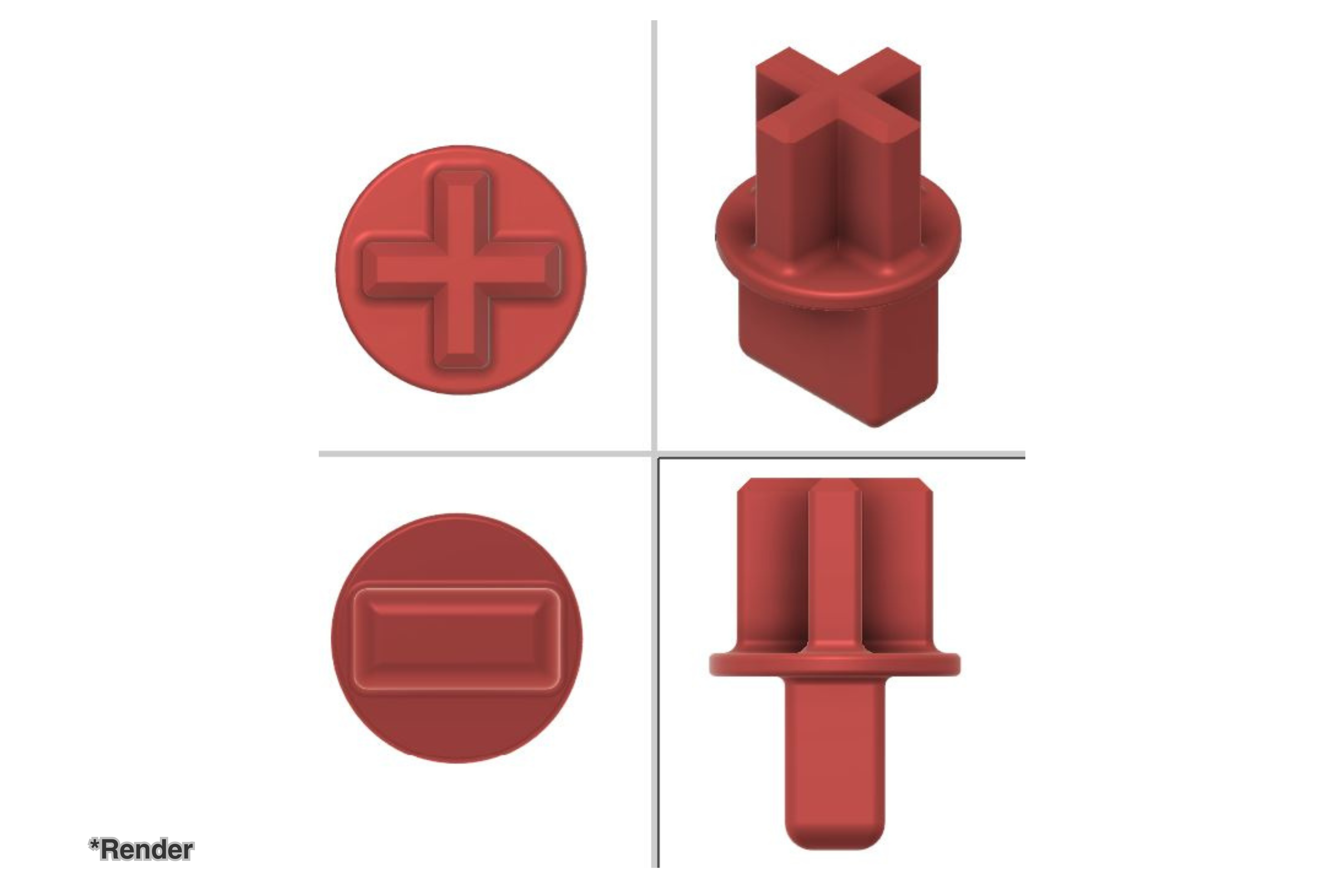 Alps to MX Adapter Shown in Render