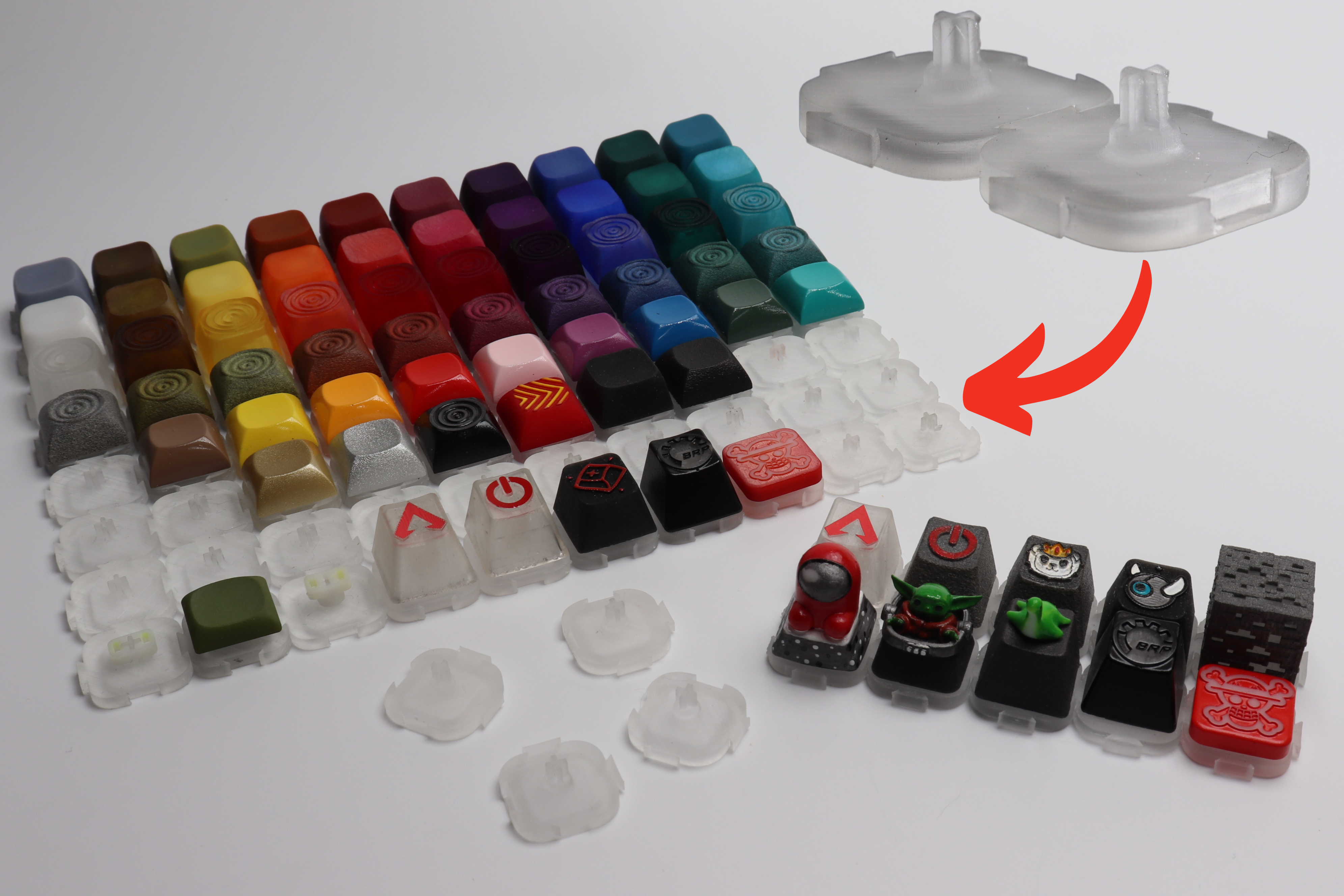 Artisan Keycap display, holder, storage (Pack of 10)