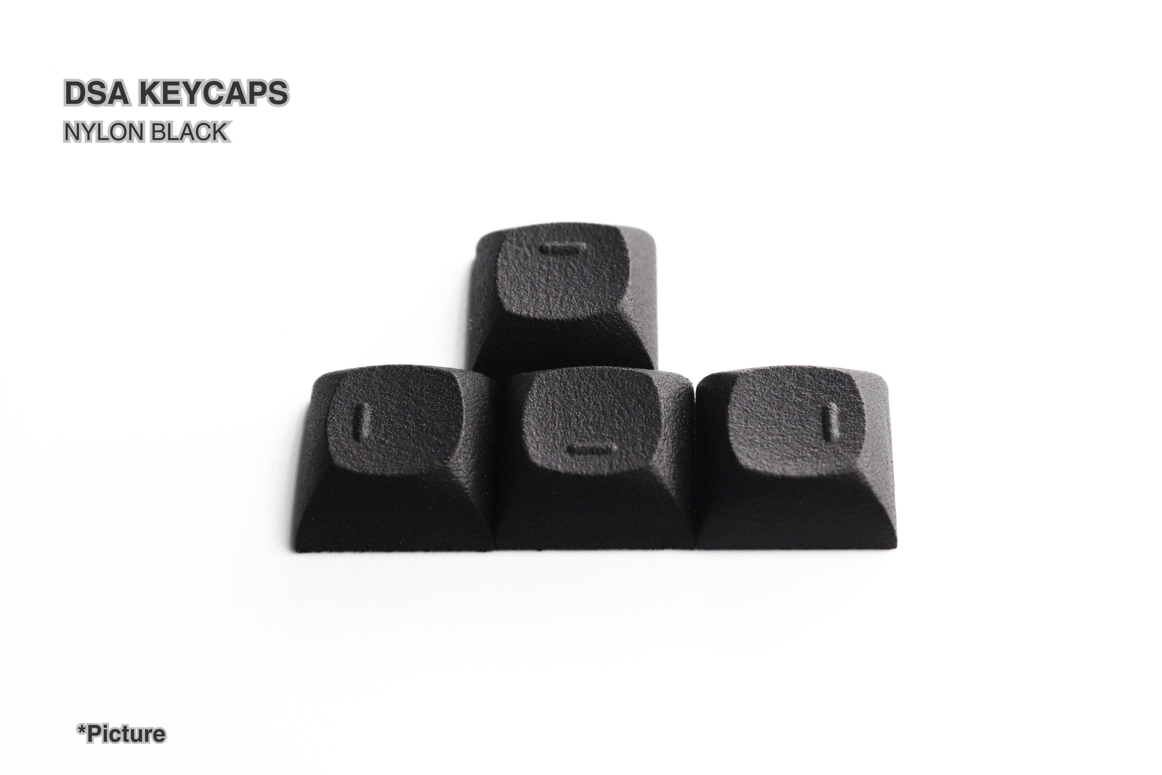 DSA Homing Keycaps Shown in Nylon Black