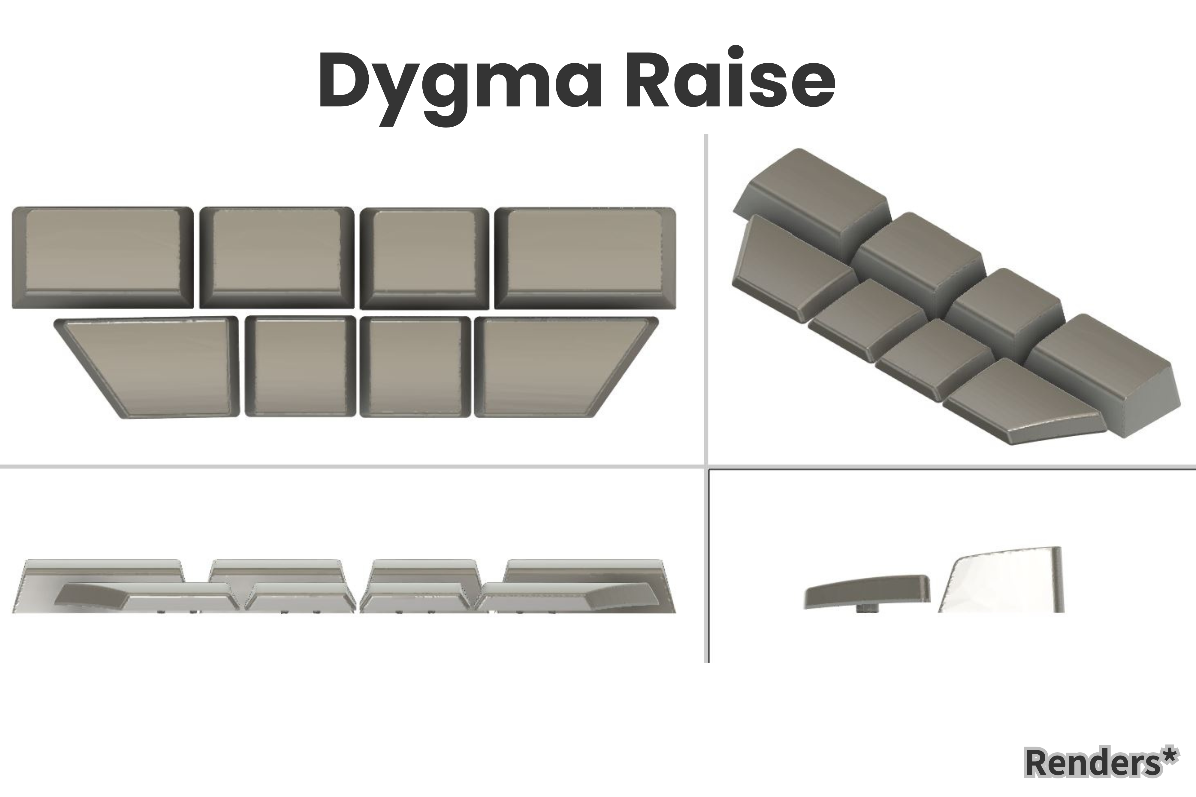 Dygma Raise Thumb Cluster Keycap Set