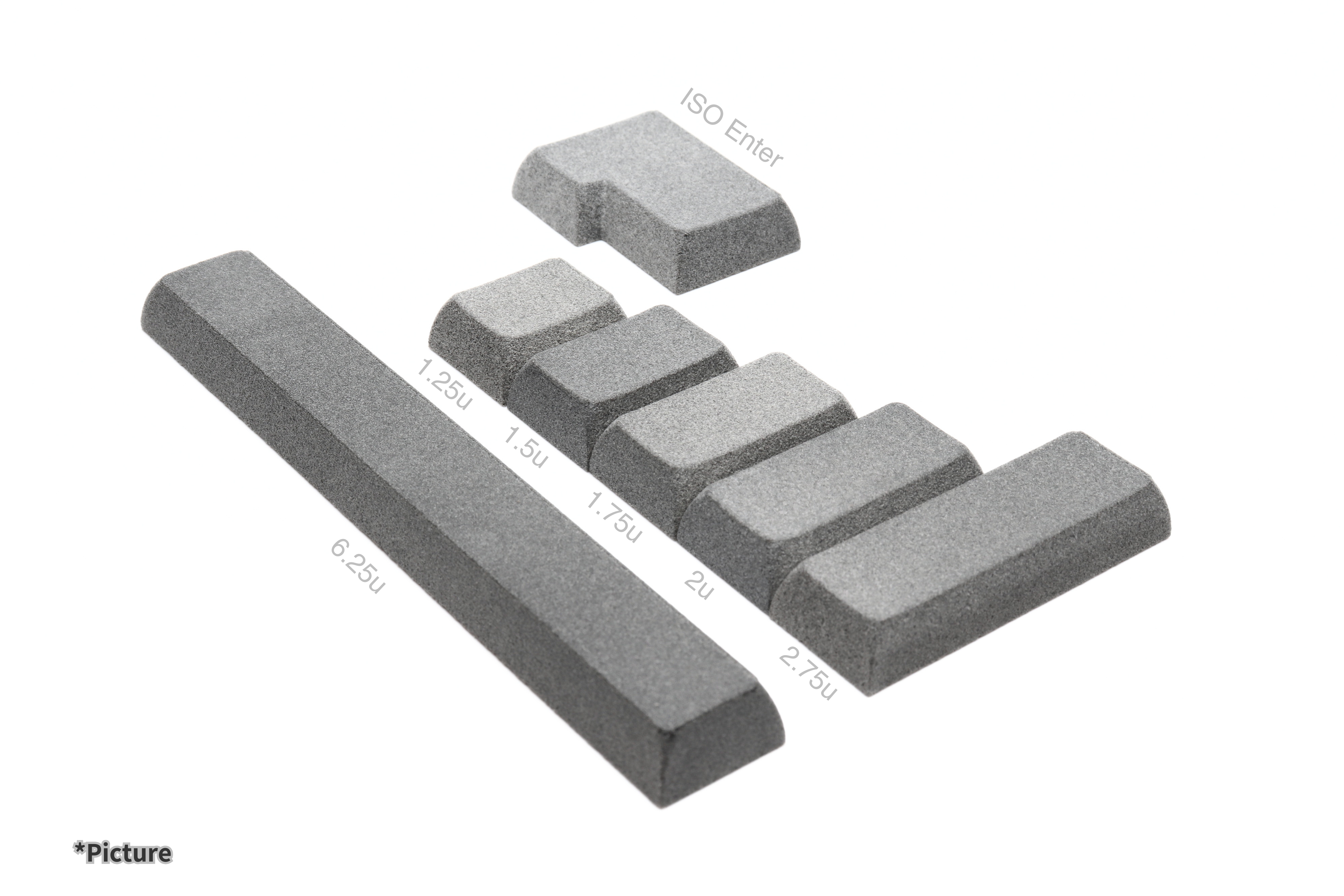 Nylon Grey XDA Modifiers Shown in Different Sizes