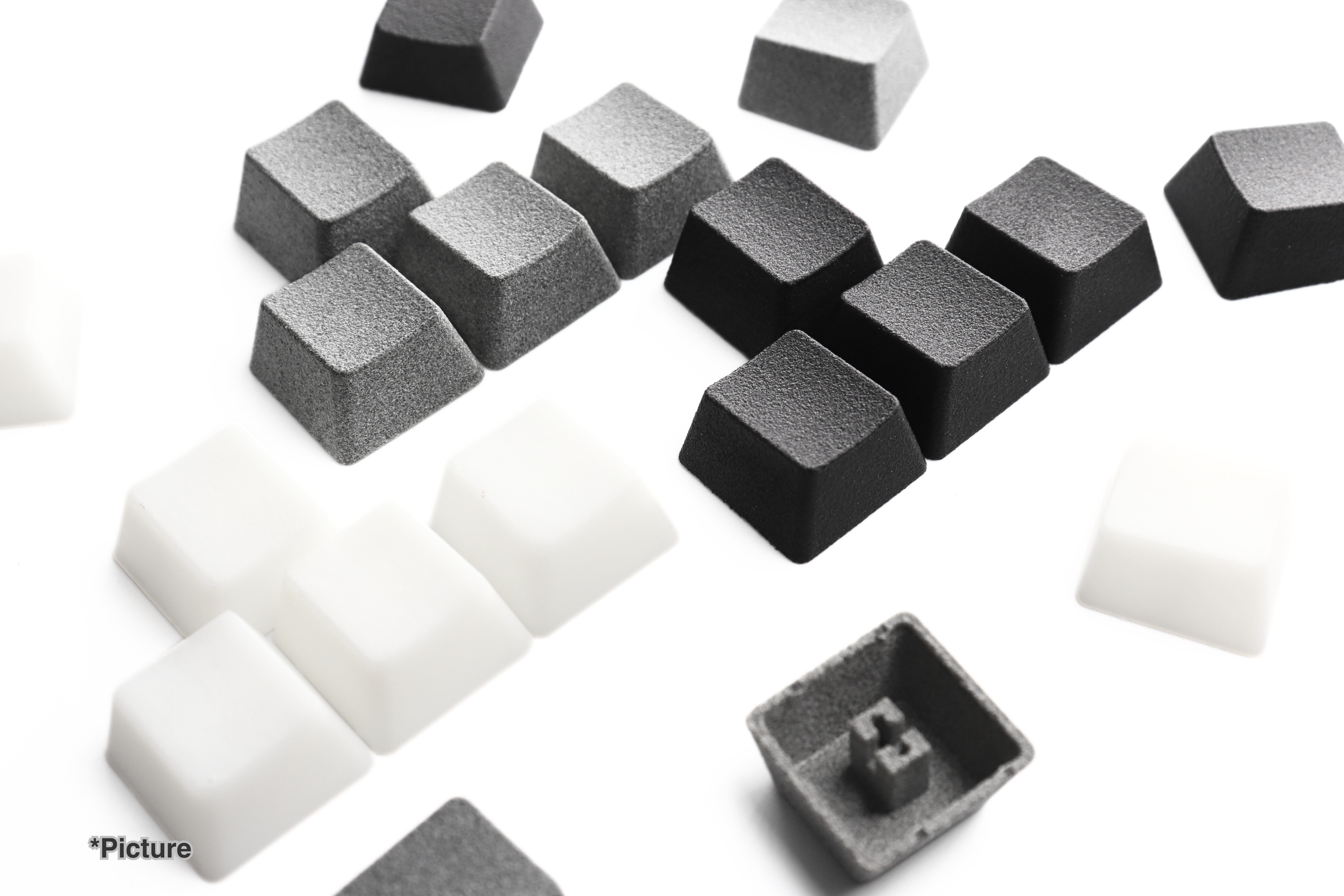 OEM WASD Keycap Sets Shown in Different Material Options