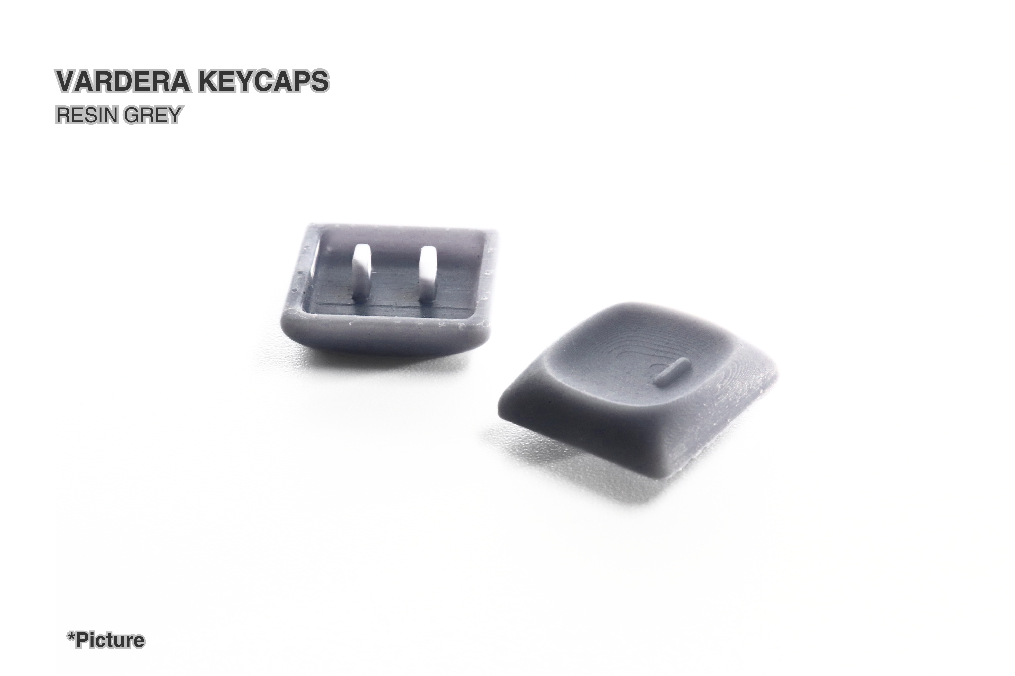 Vardera Keycaps Shown in Resin Grey