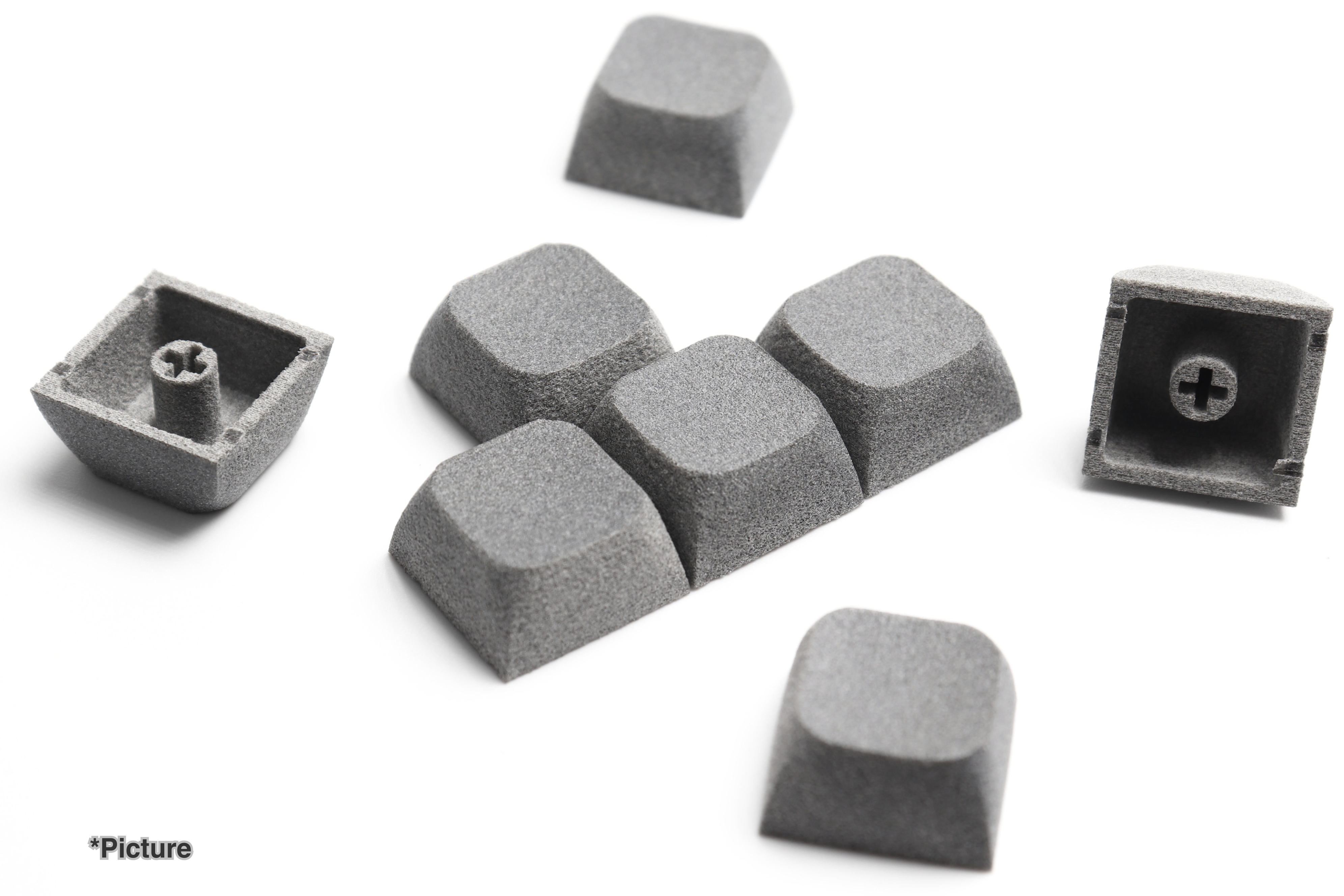 XDA Keycaps Shown in Blank Nylon Grey Version
