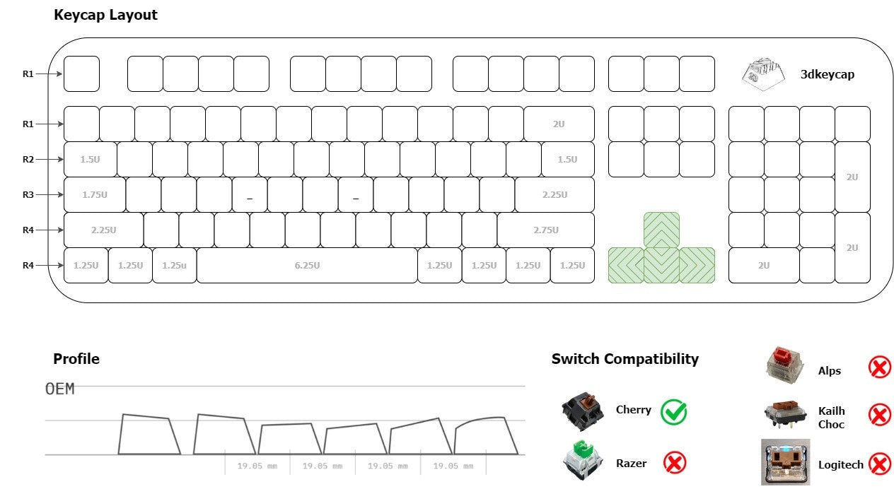 OEM Arrow Keycap Set