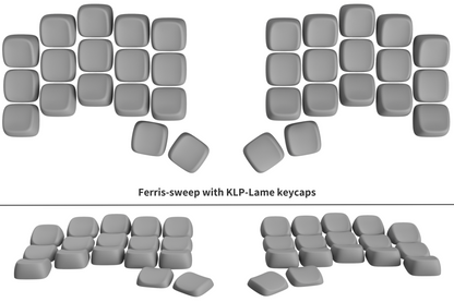KLP-Lame Keycap Set, low profile ergonomic sculpted keycaps