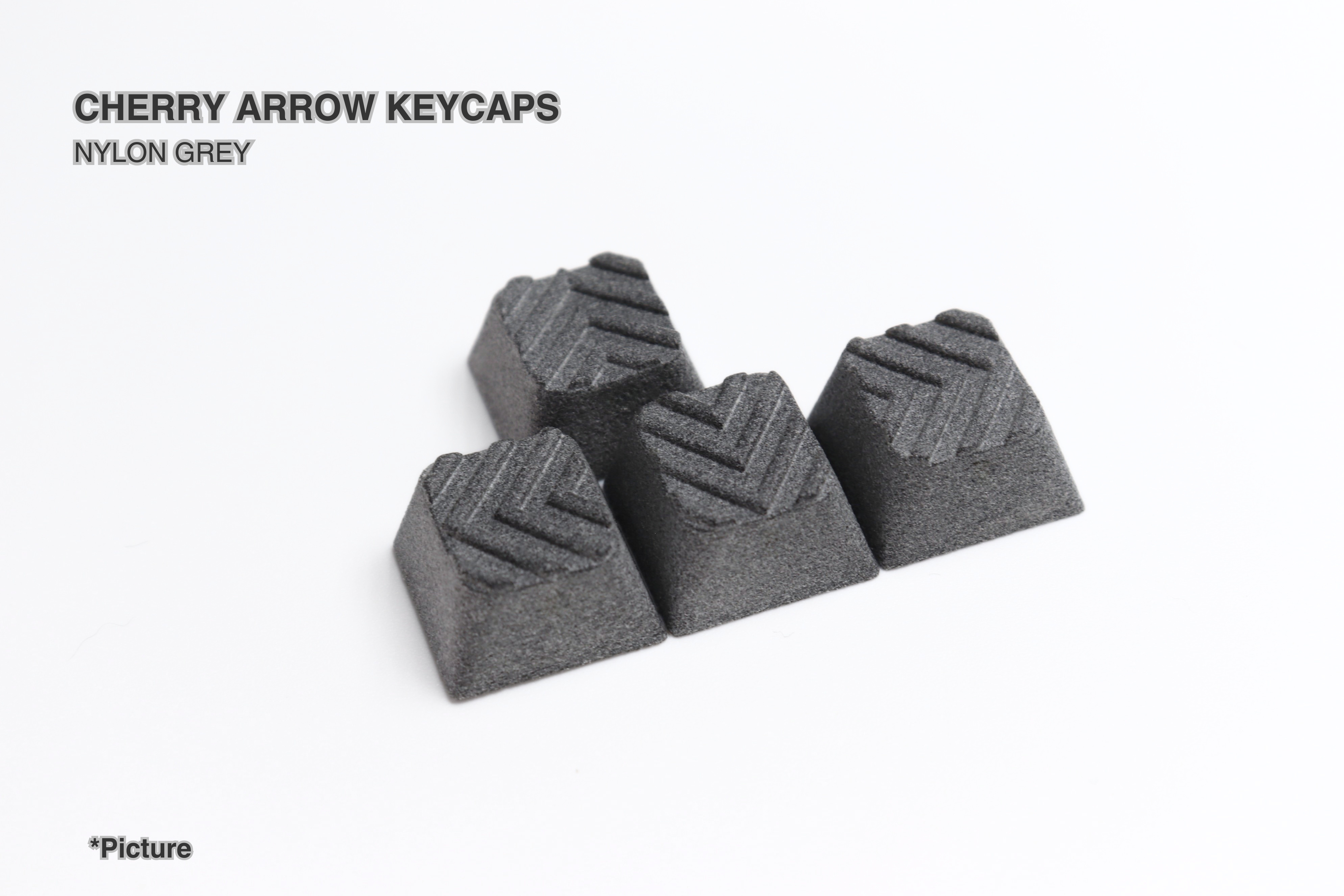 Cherry Arrow Keycap Set Shown in Nylon Grey