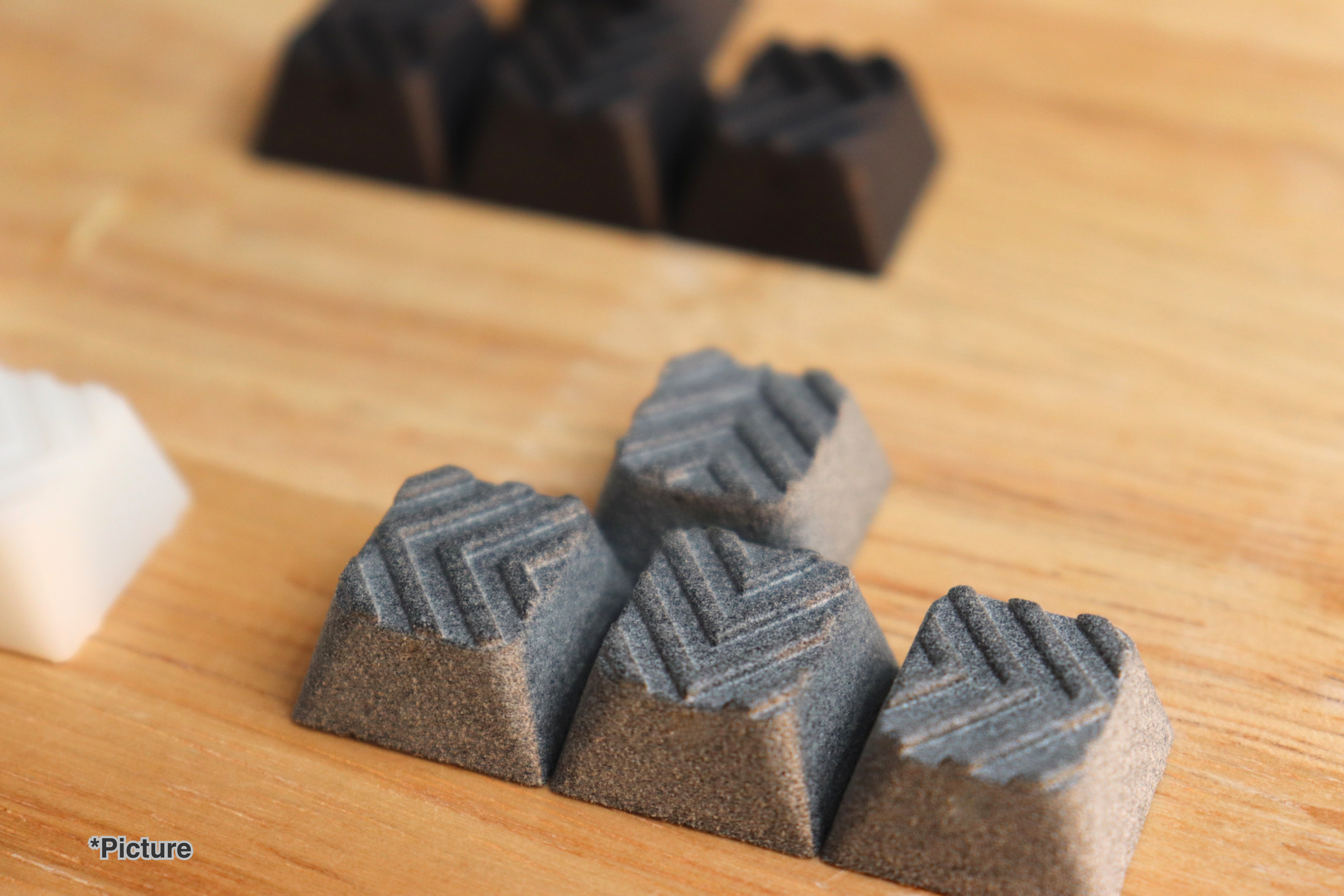 Cherry Arrow Keycap Set Shown in Nylon Grey Material