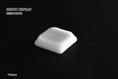 Choc Nuphy Keycaps Shown in White Resin
