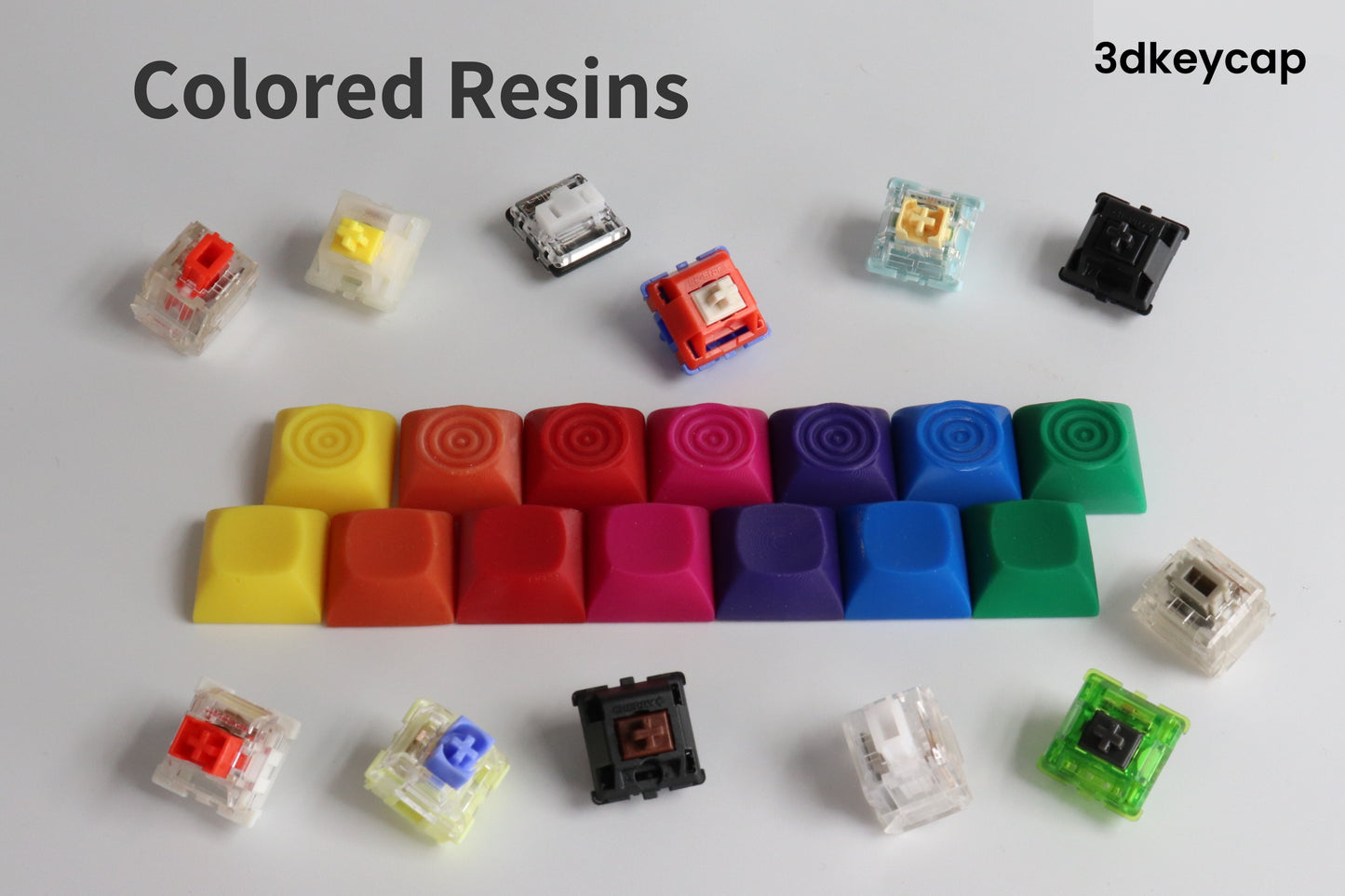 KAT Colored Keycaps (1 row, 6 keycaps)