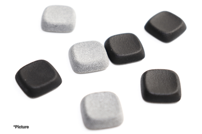 Concave lame in grey and black nylon variants