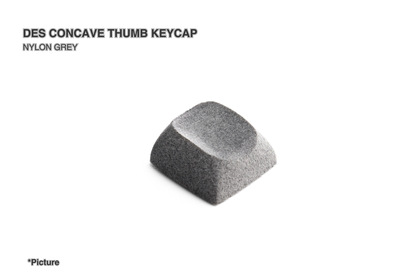 DES Convex Thumb Keycap Shown in Nylon Grey