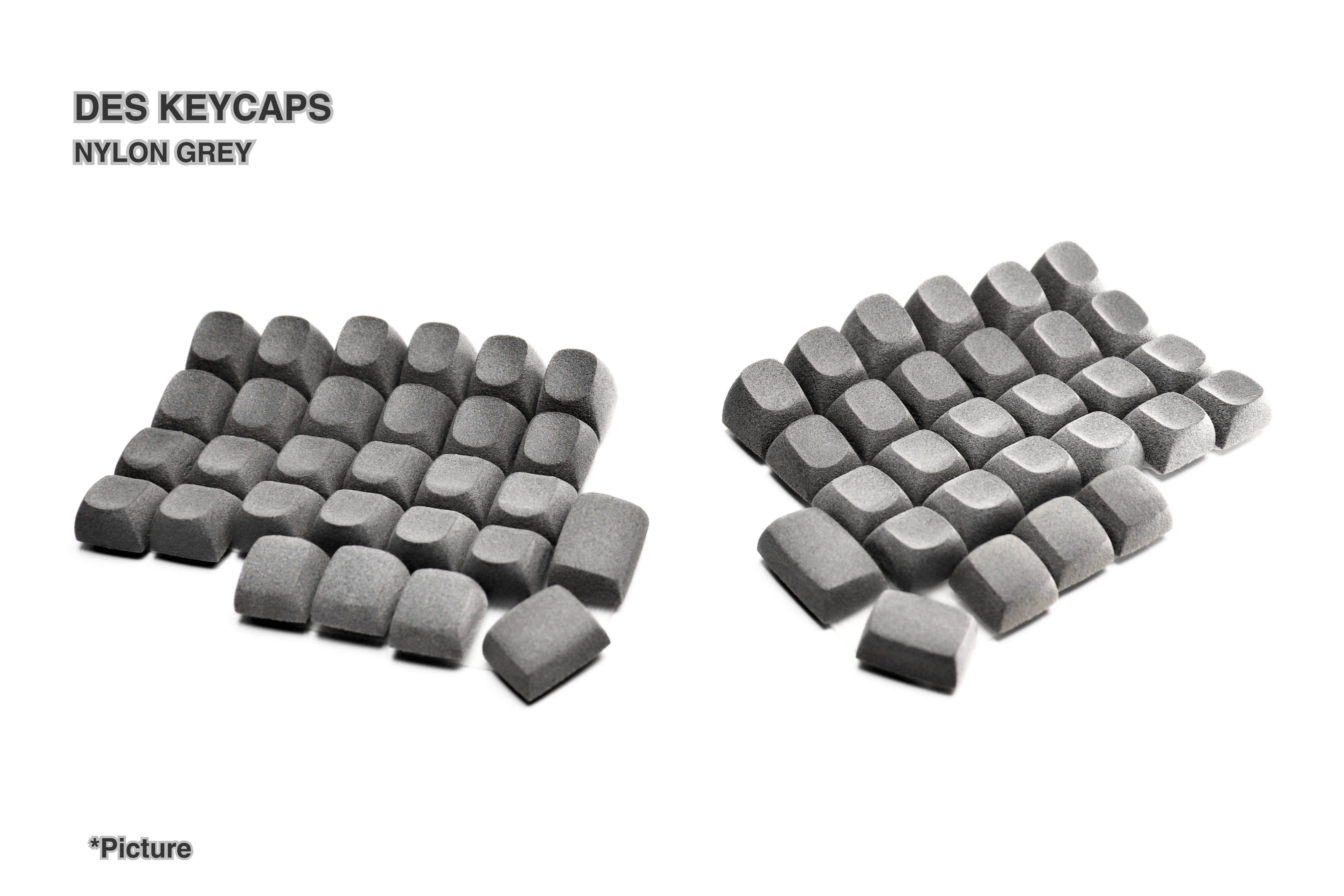 DES Keycap Set Shown in Nylon Grey