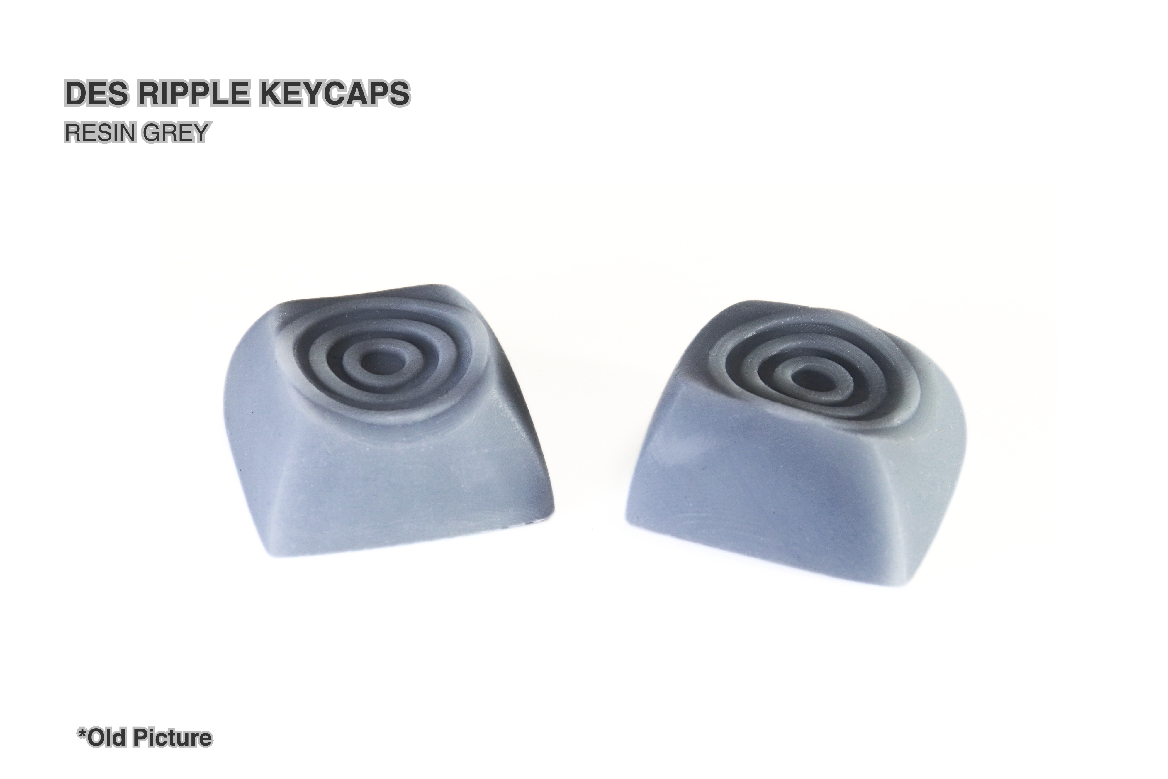 DES Ripple Keycaps in Resin Grey