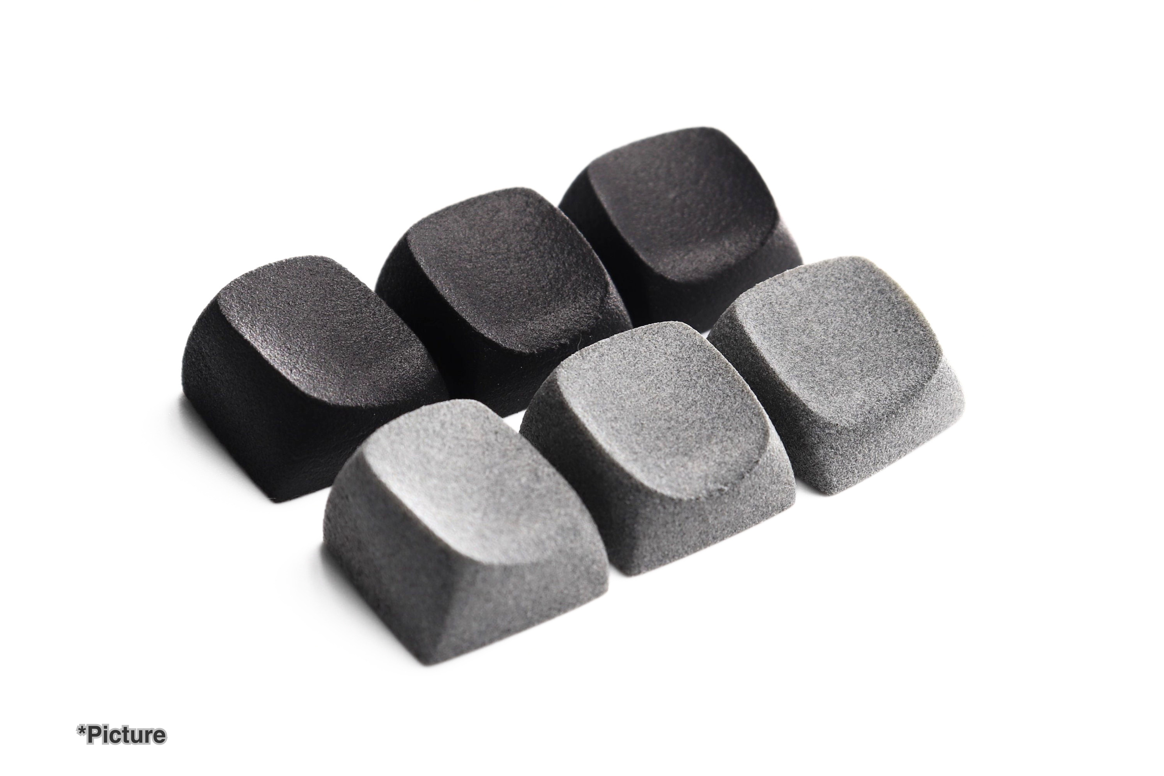 DES Thumb Keycaps Shown in Asymmetric Variation
