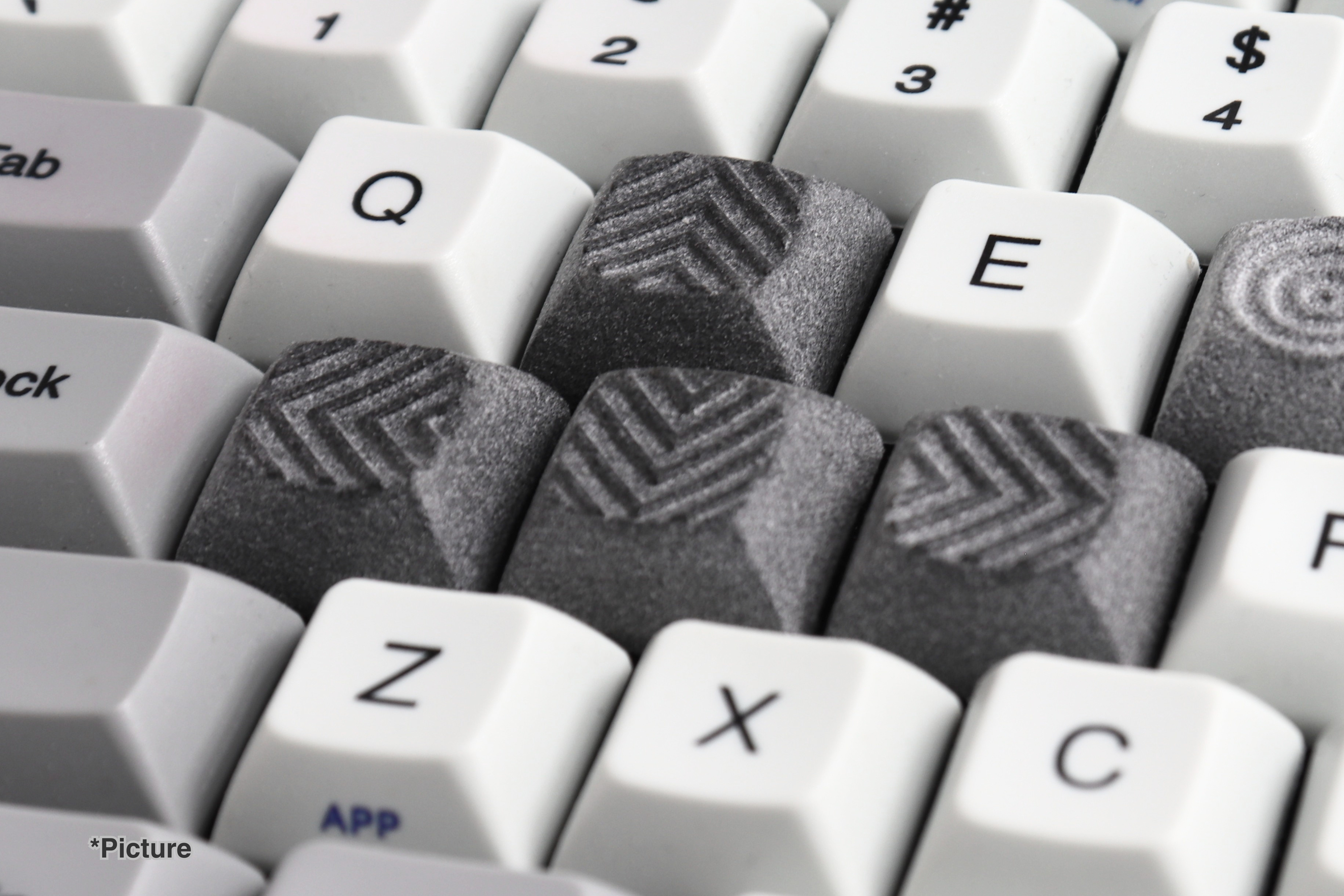 DSA Arrow Keycaps Installed on Mechanical Keyboard