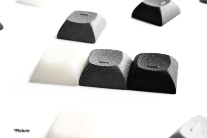 DSA Homing Keycaps Shown in Different Materials