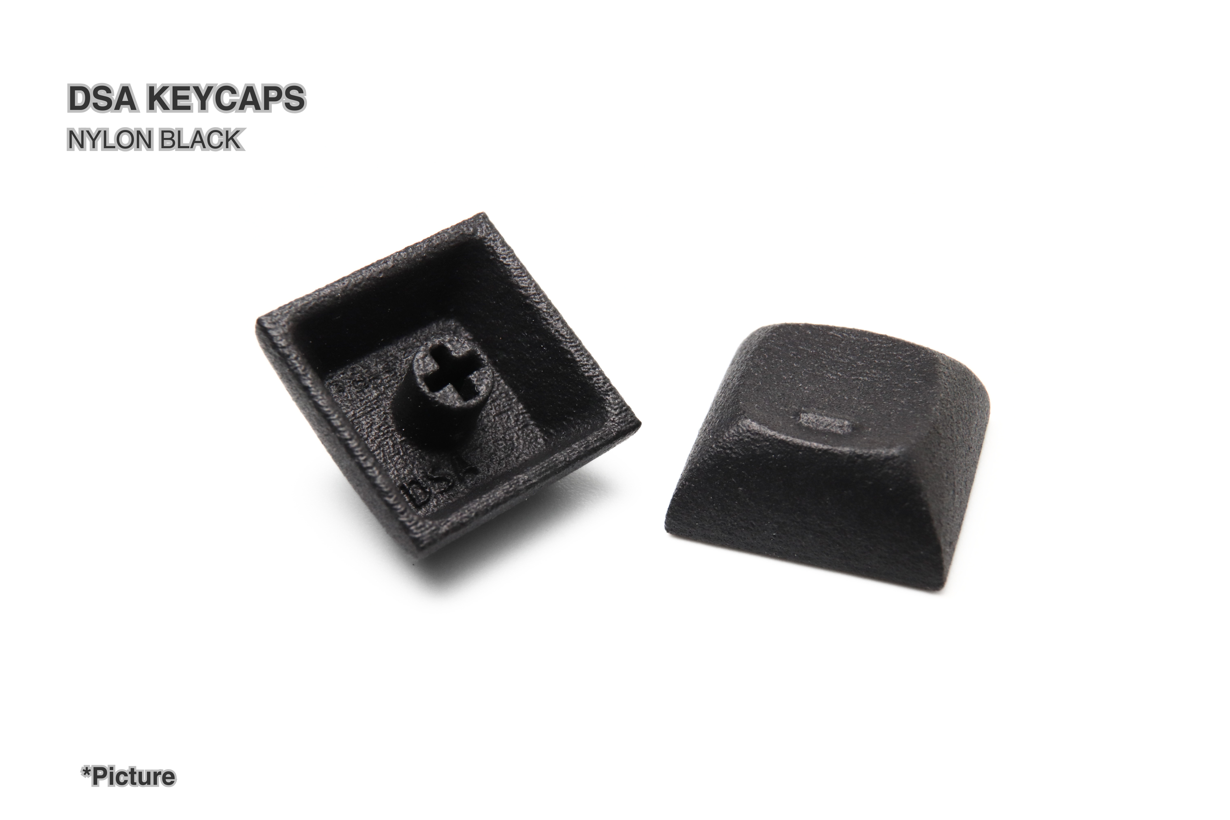 DSA Homing Keycaps Shown in Nylon Black Material