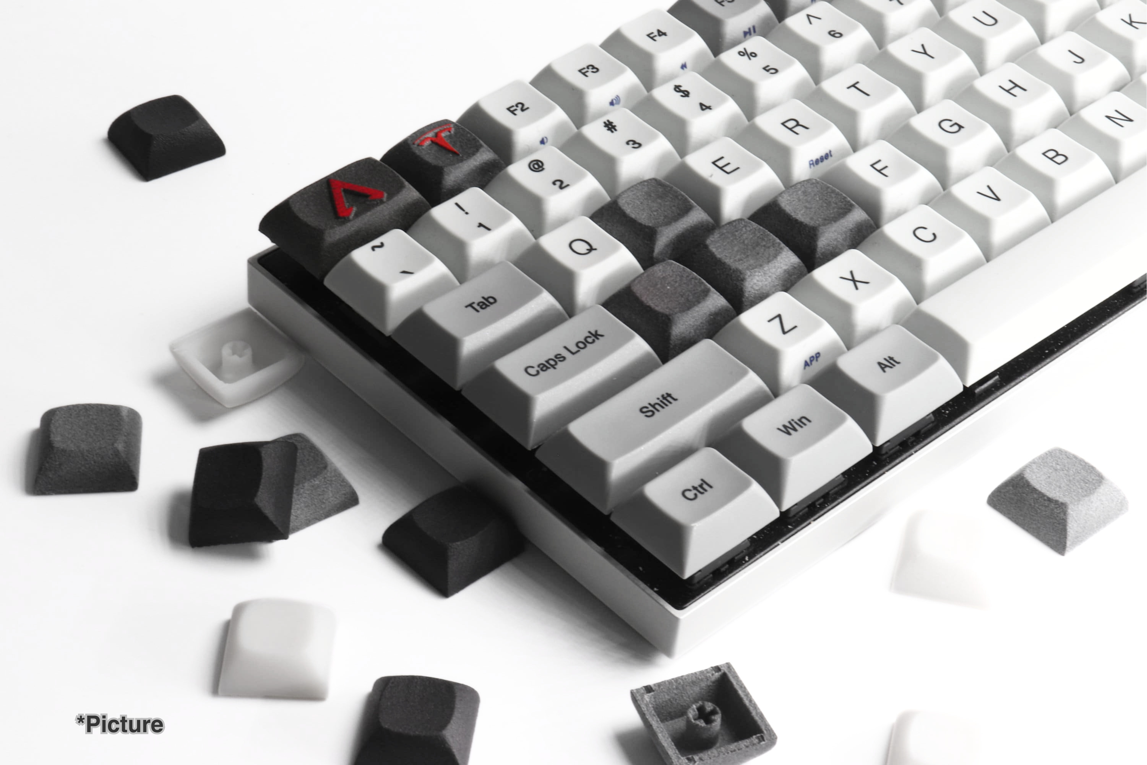 DSA Keycaps Shown in Different Variations