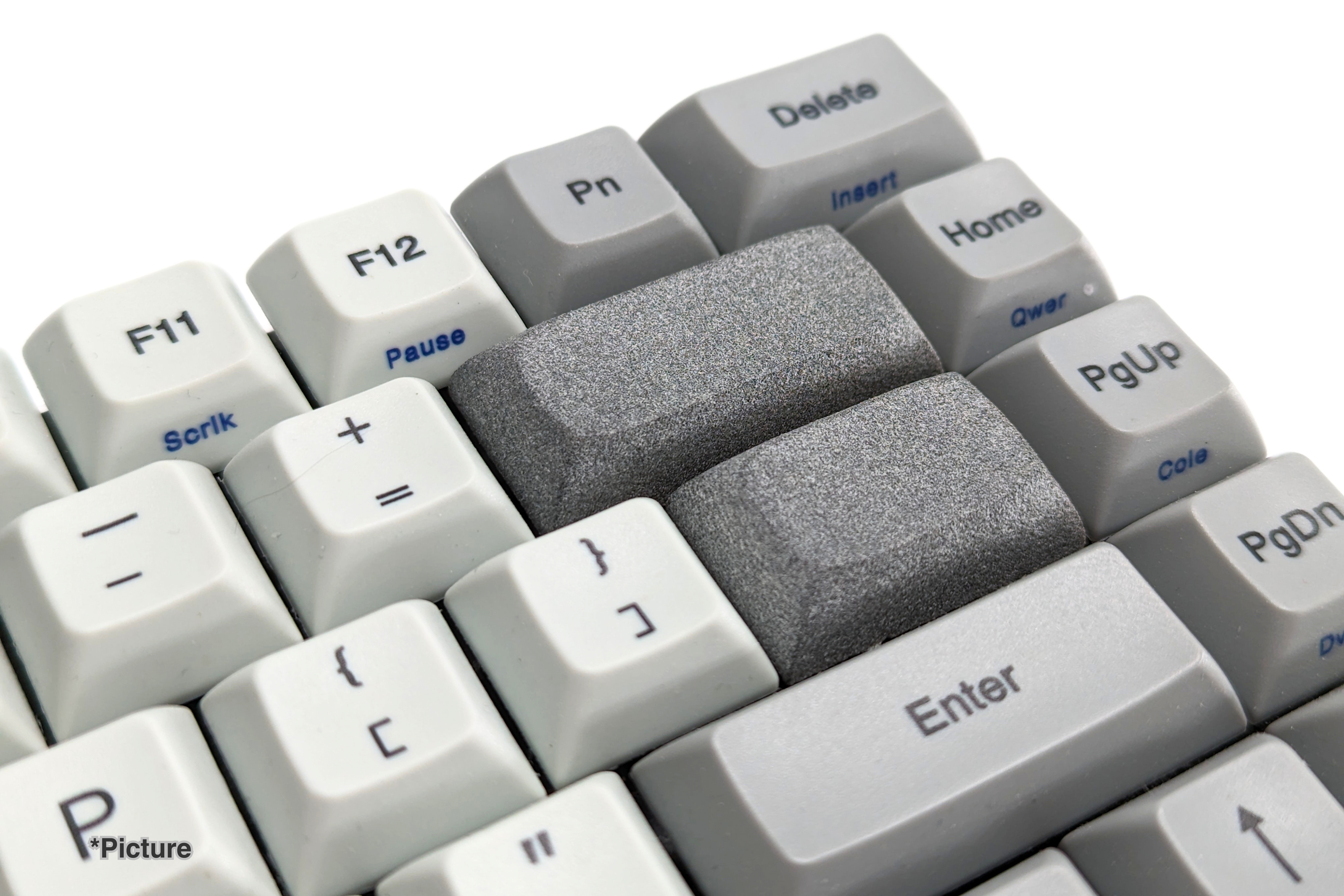 DSA Modifiers Shown in Nylon Grey Installed on Keyboard