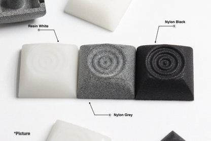 DSA Ripple Keycaps in Different Materials