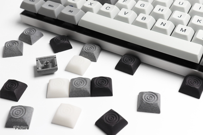 DSA Ripple Keycaps in Resin and Nylon Materials