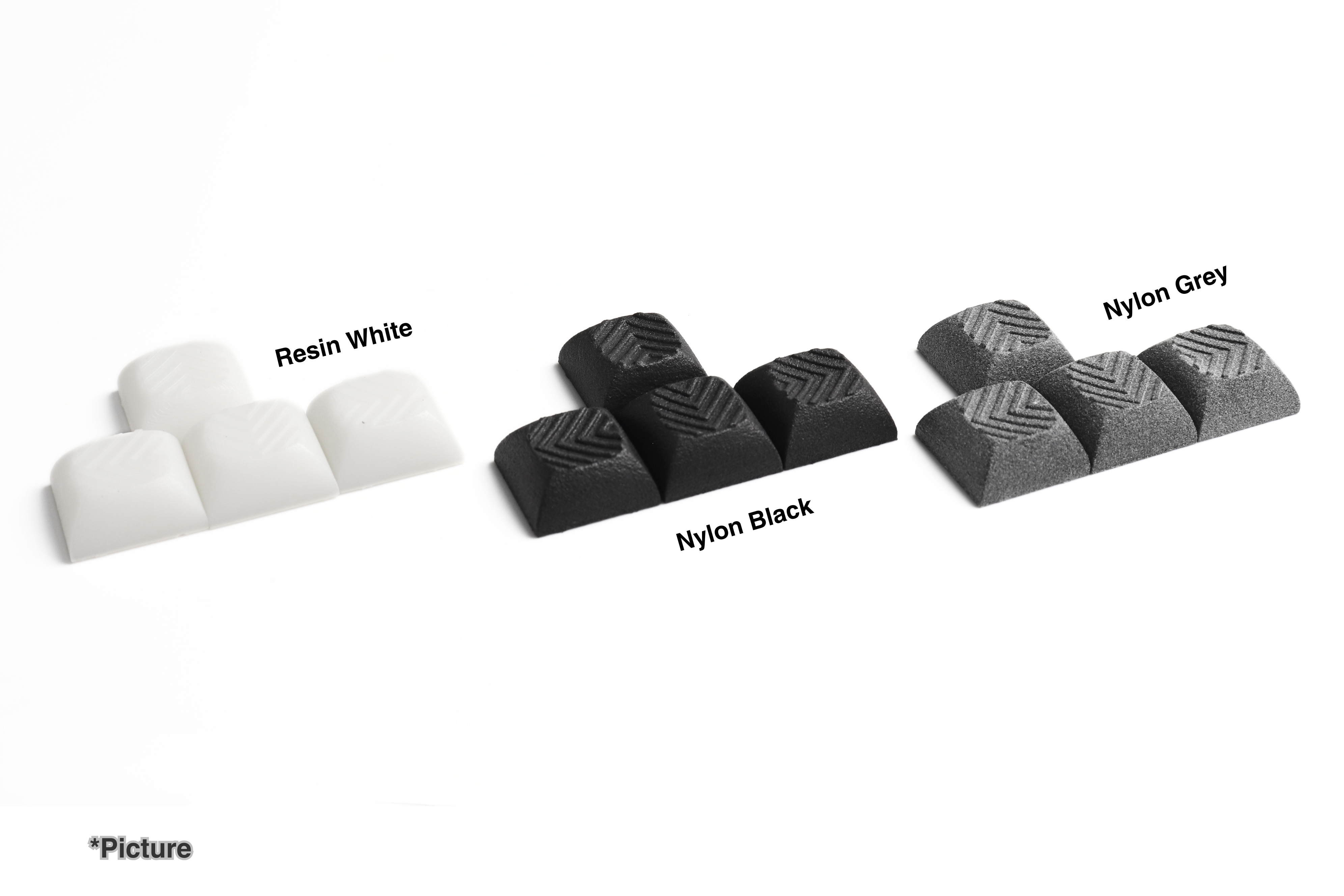 Different Material Options Shown for DSA Arrow Keycaps