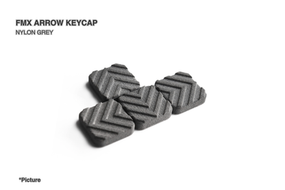 FMX Arrow Keycaps Shown in Nylon Grey