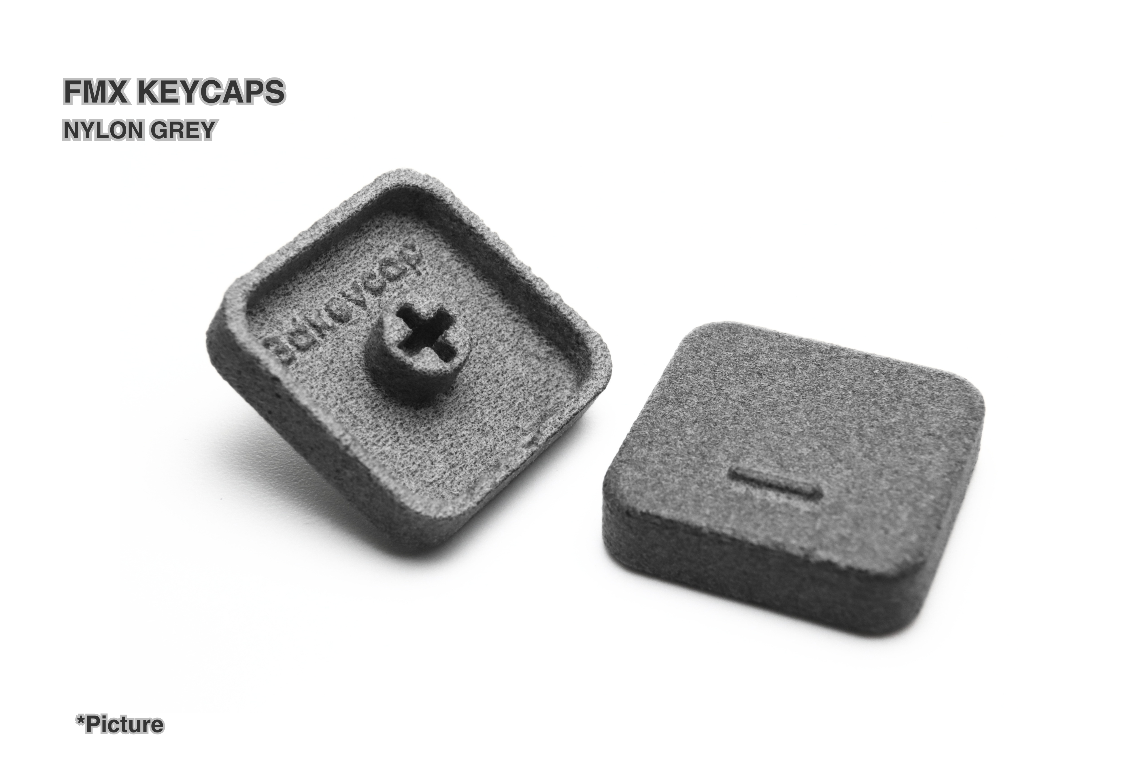FMX Keycaps Shown in Nylon Grey