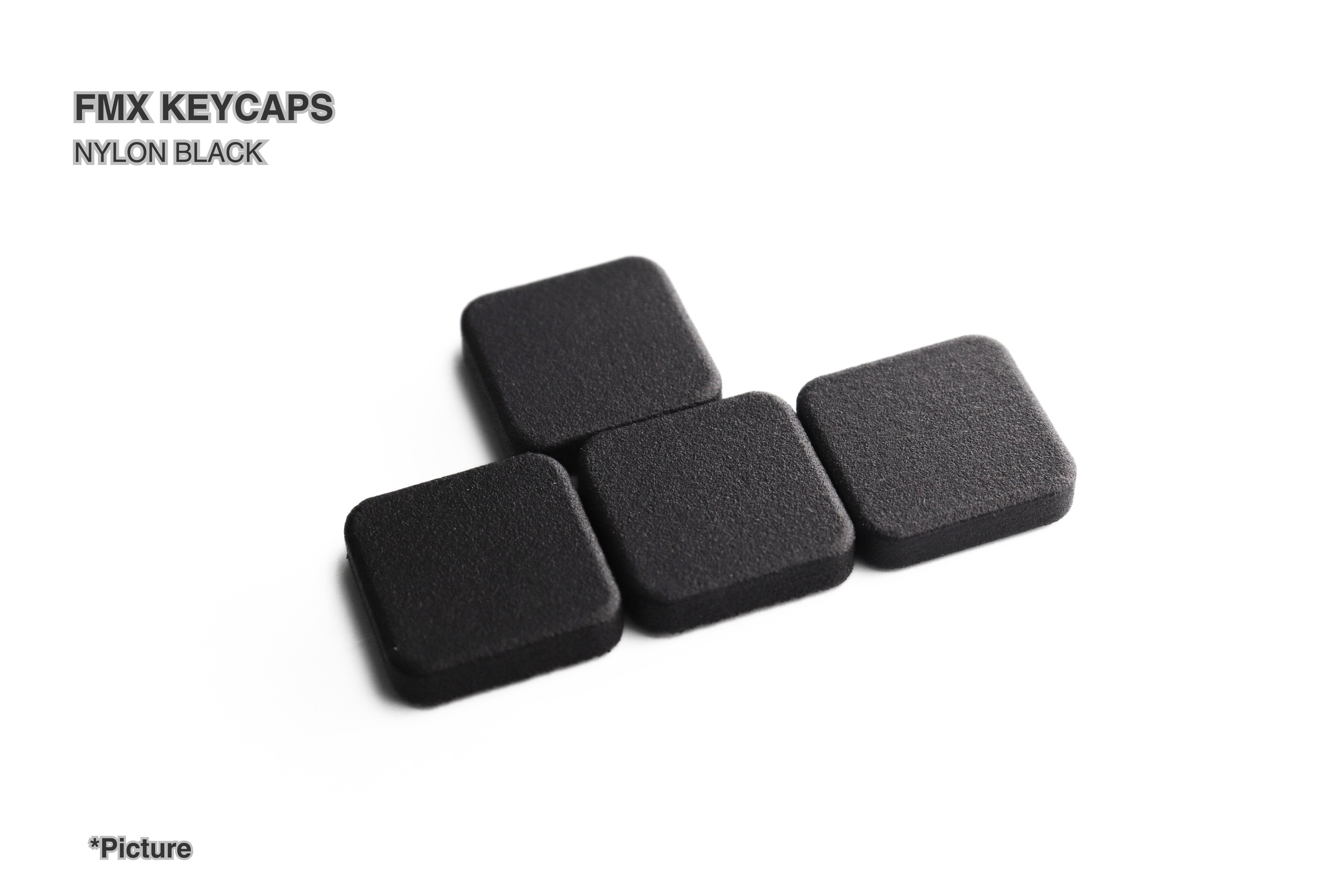 FMX Keycaps Shown in Nylon Black