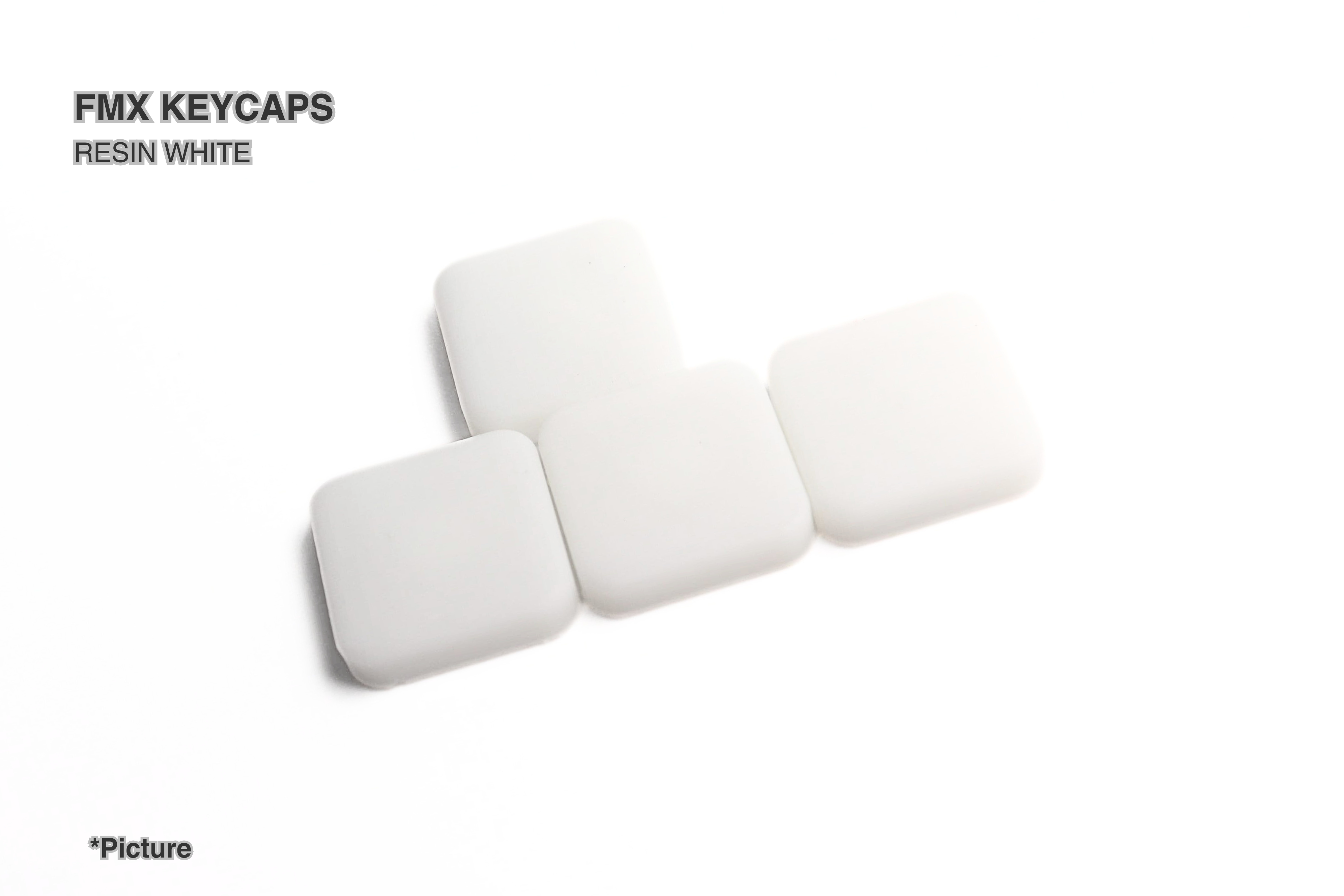 FMX Keycaps Shown in Resin White
