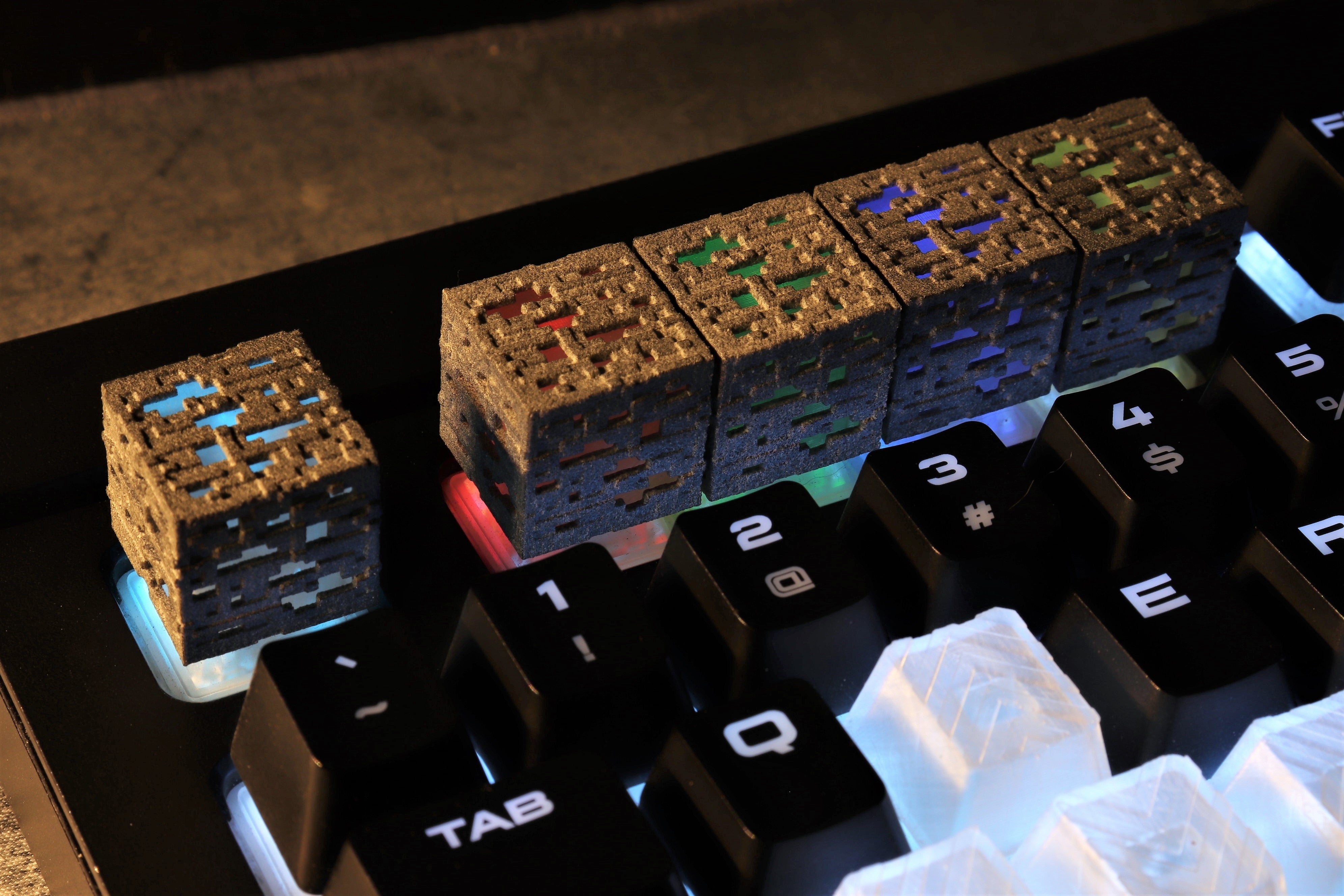 Ore Keycap, diamond, redstone, gold, artisan keycap