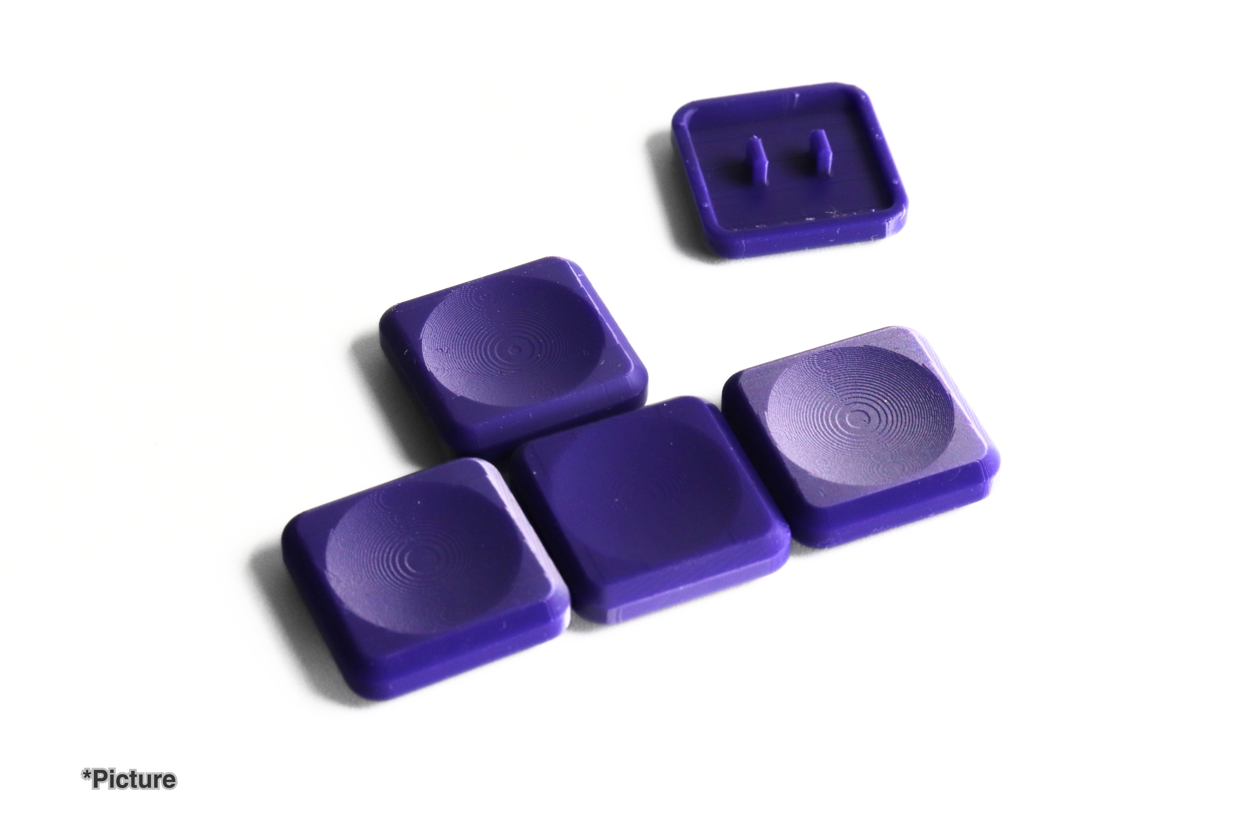 KEA Keycaps Shown in Purple Resin