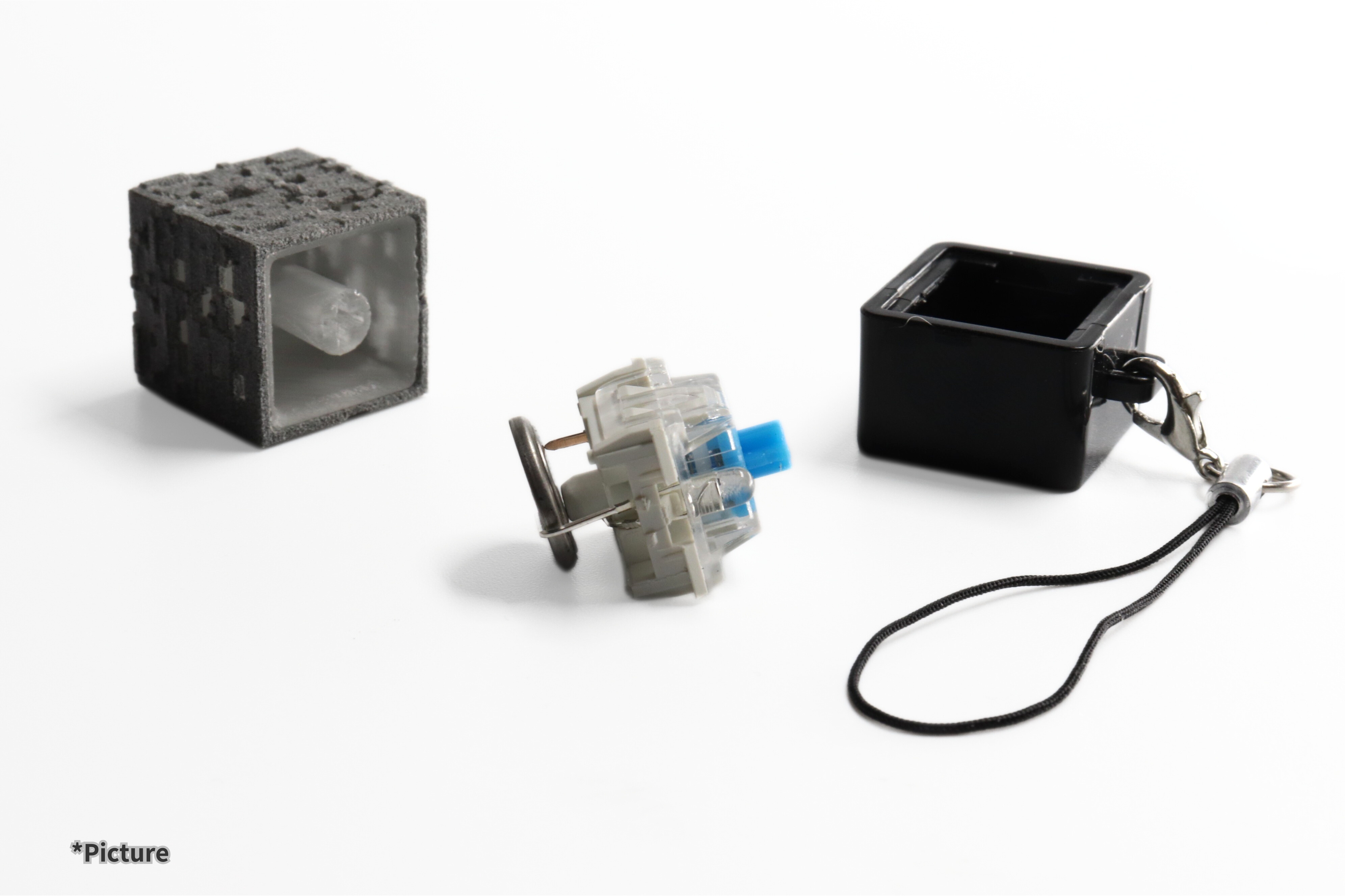 Minecraft ore keychain keycap and switch tester