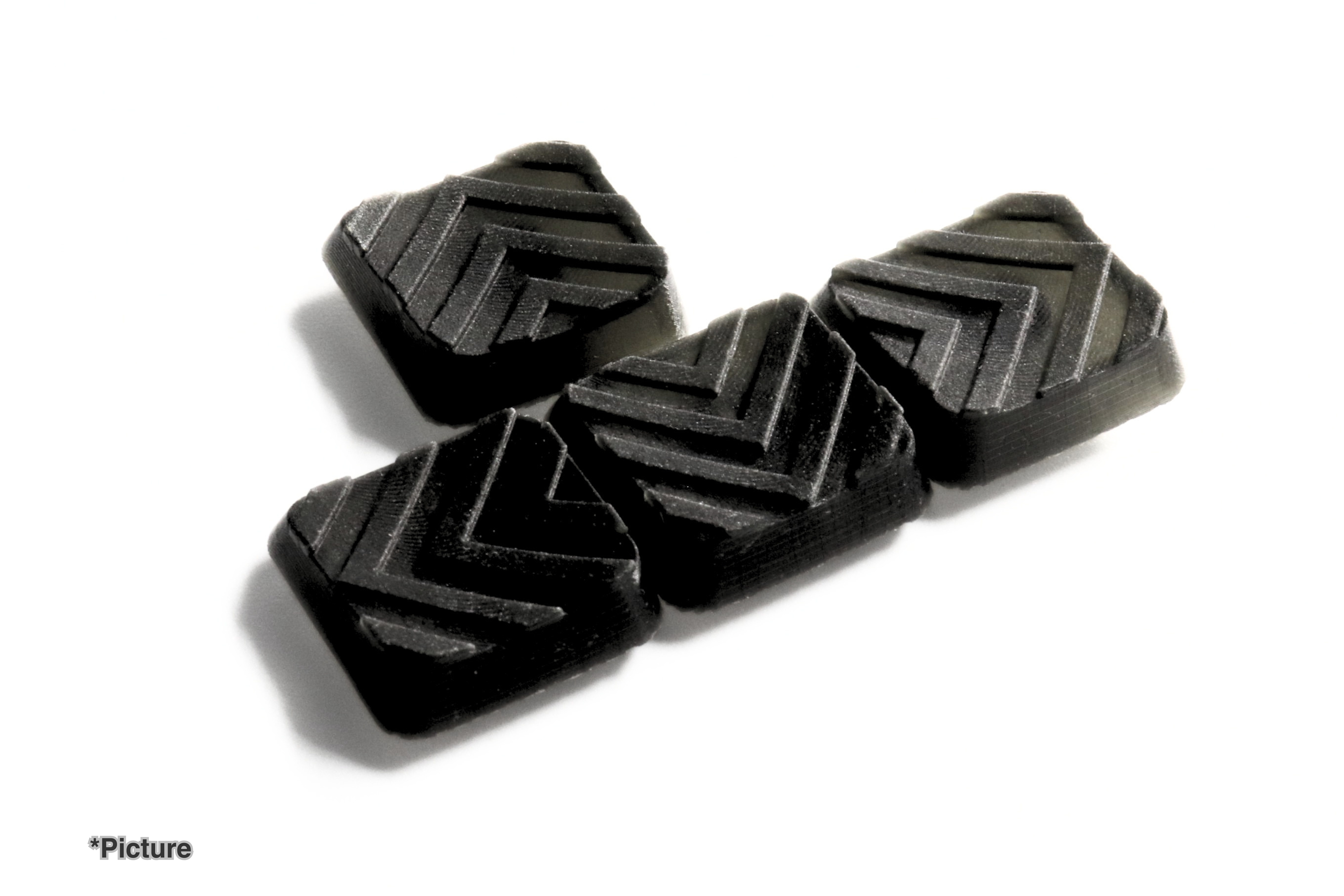 Keychron K3 Arrow Keycaps Shown in Resin Black Variation
