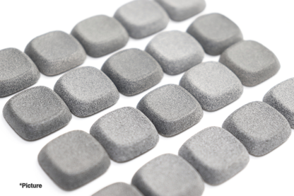 Lame concave keycaps in grey nylon