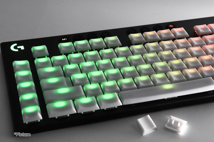 Logitech Keycap Set in Resin White Installed on Logitech Keyboard