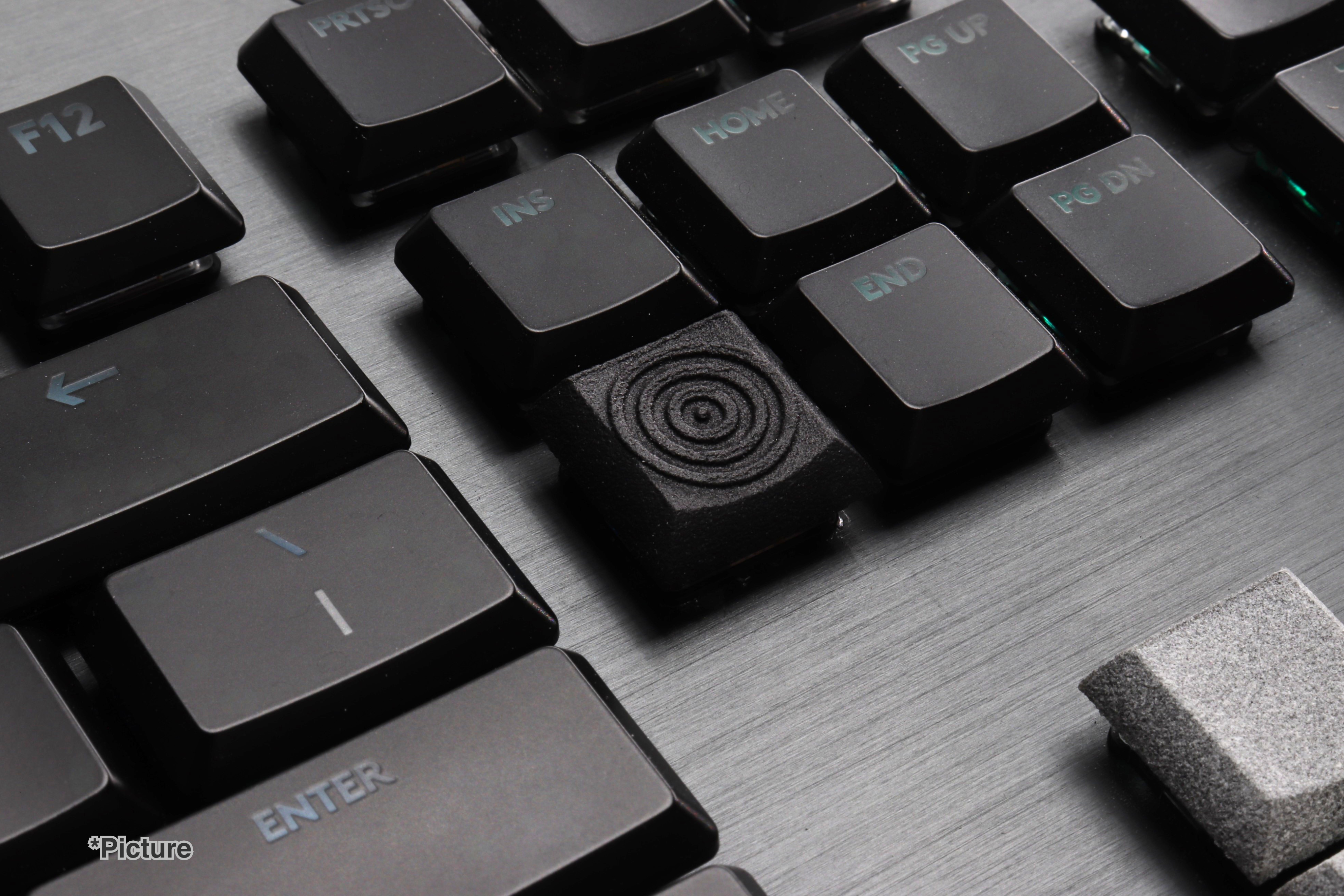 Logitech Ripple Keycaps in Nylon Black Installed on Logitech Keyboard