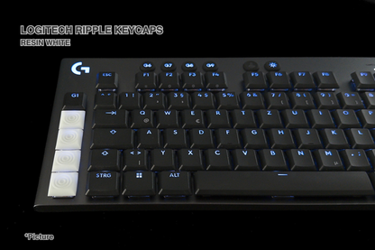 Logitech Ripple Keycaps Shown in Resin White