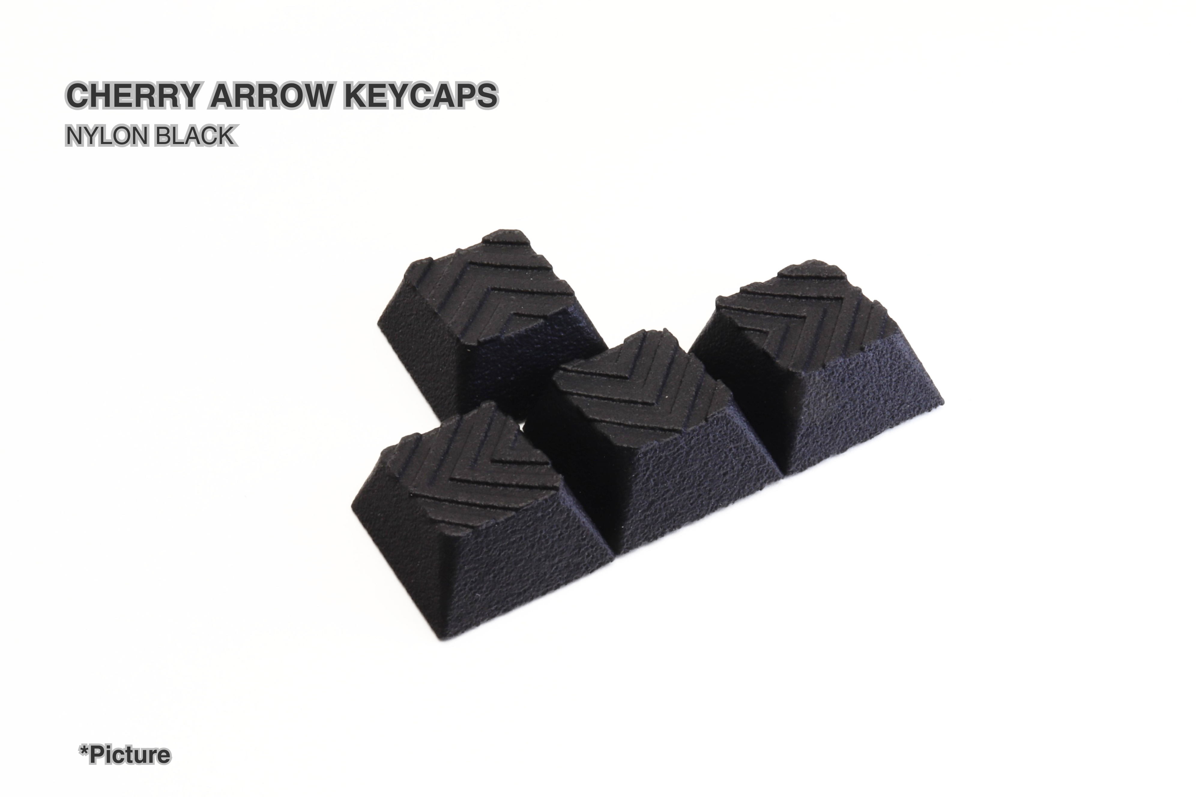 Cherry Arrow Keycap Set Shown in Nylon Black