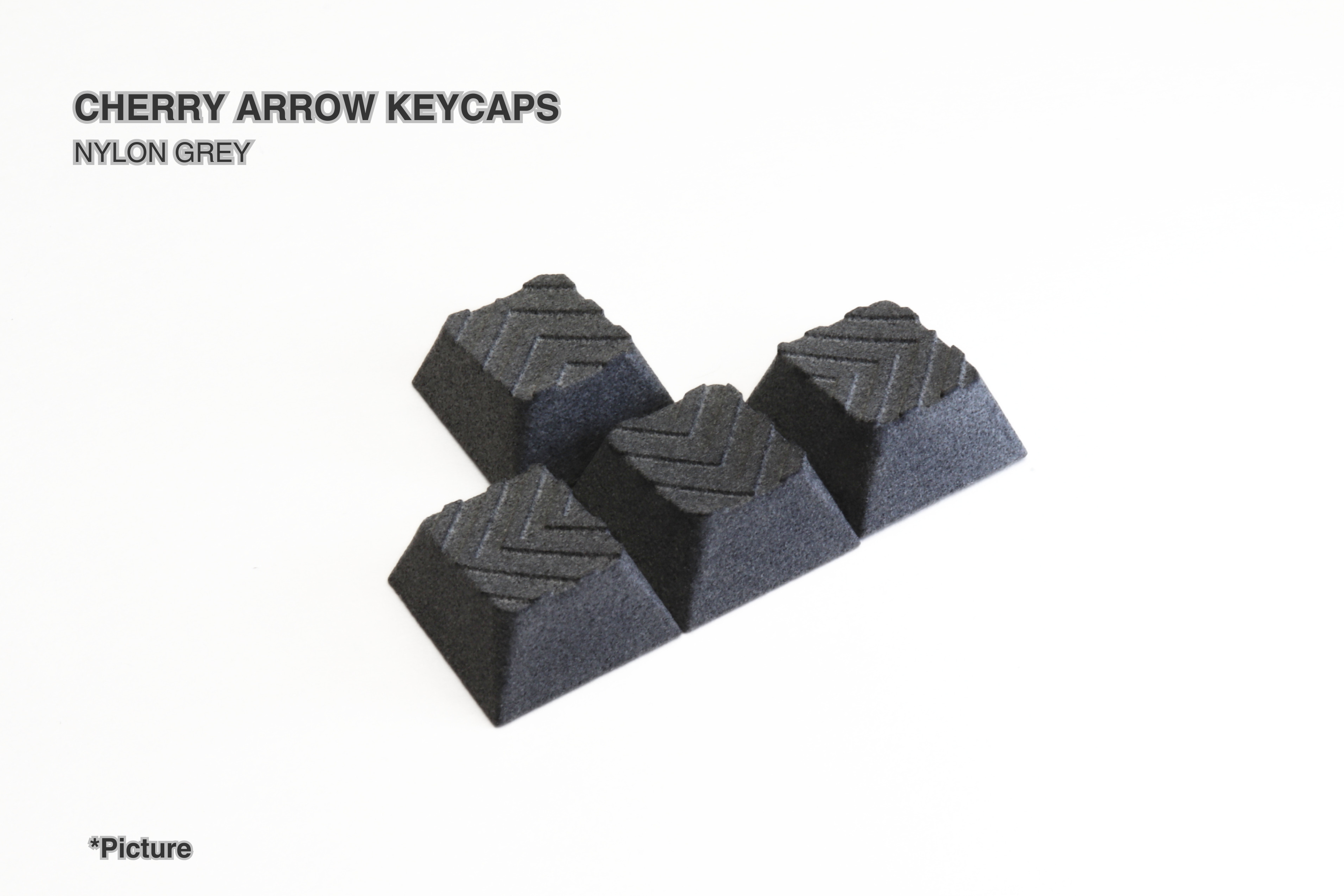Cherry Arrow Keycap Set Shown in Nylon Grey