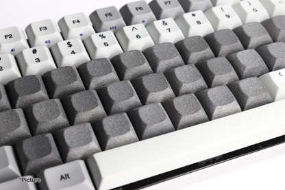 Nylon Grey DSA Keycaps Installed on Keyboard