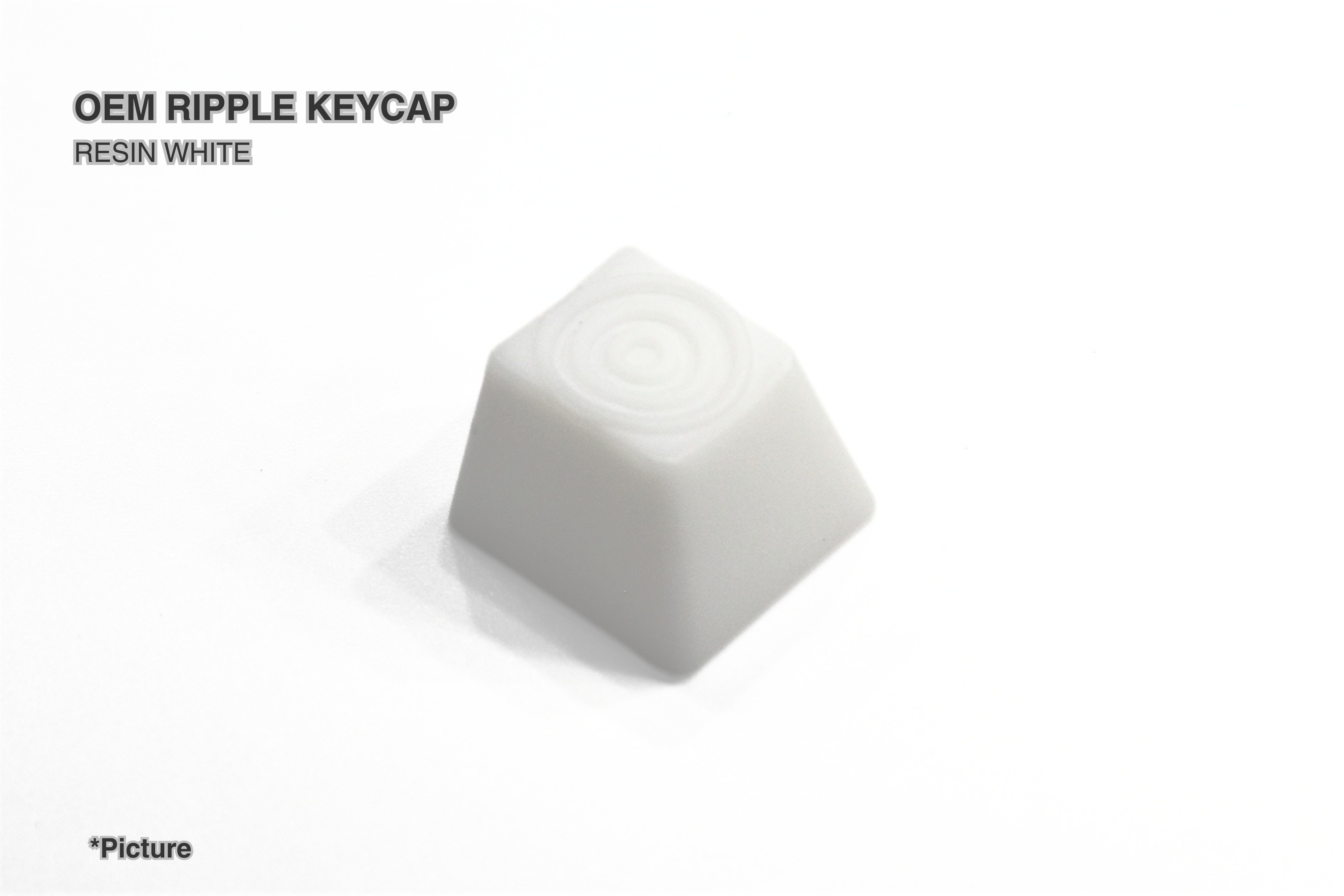 OEM Ripple Keycap in Resin White