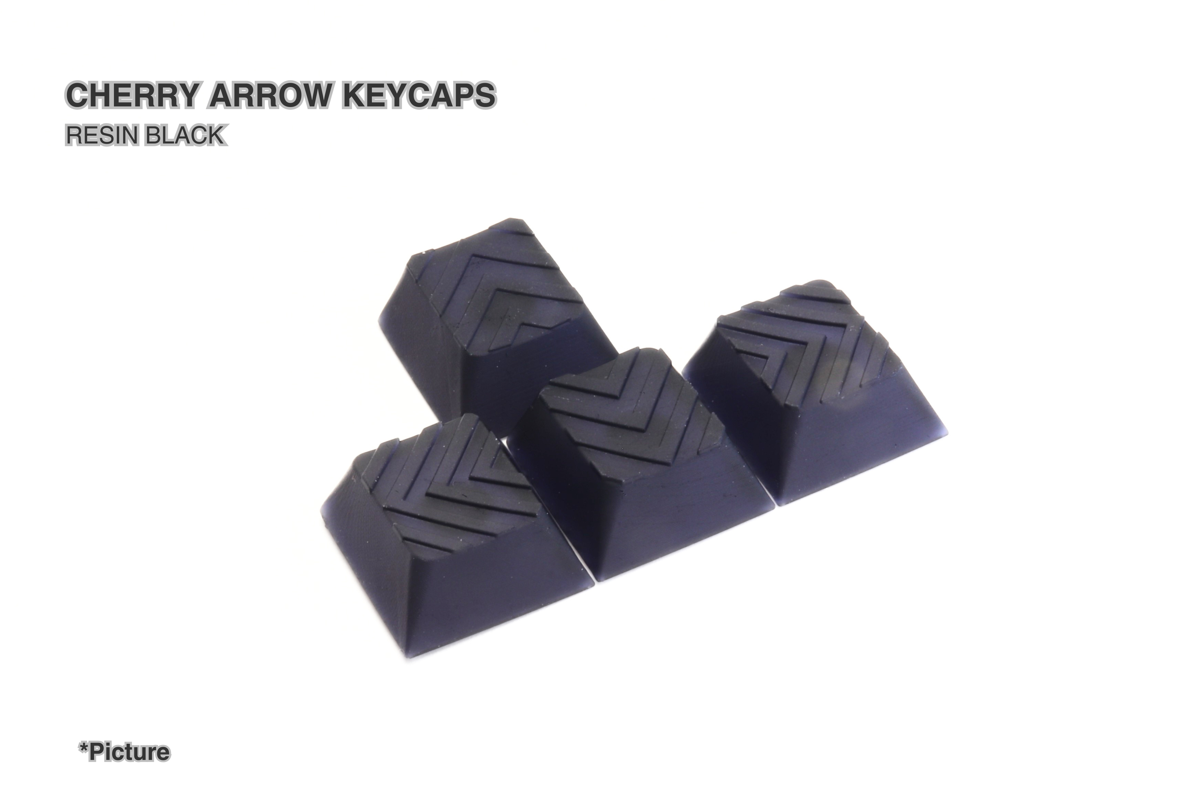 Cherry Arrow Keycap Set Shown in Resin Black