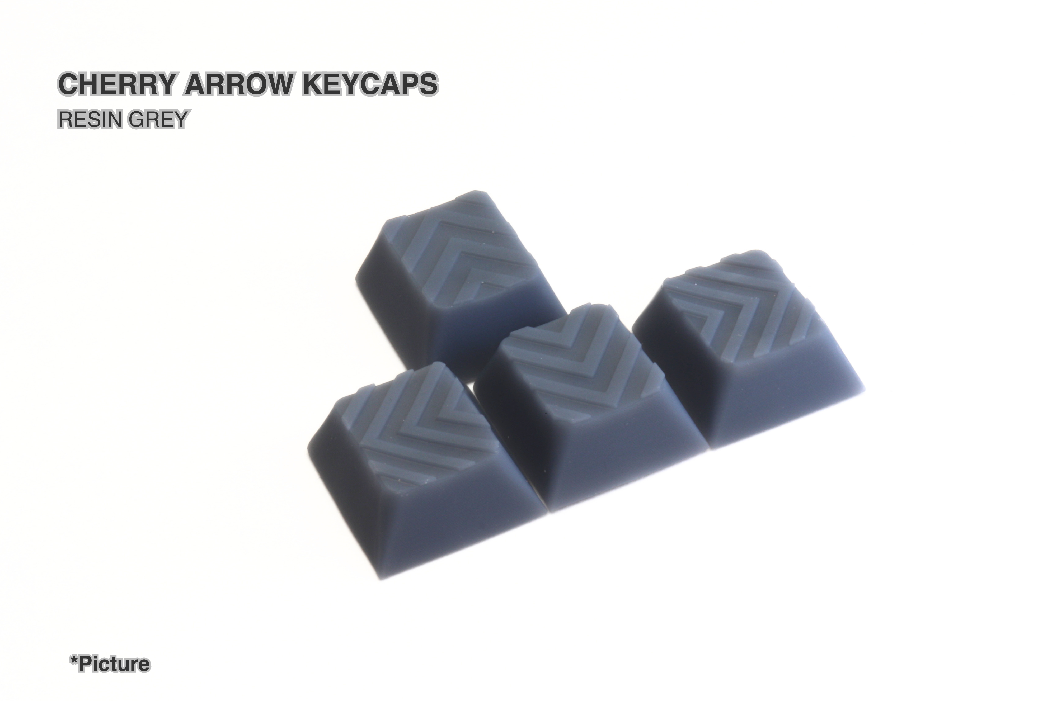 Cherry Arrow Keycap Set Shown in Resin Grey
