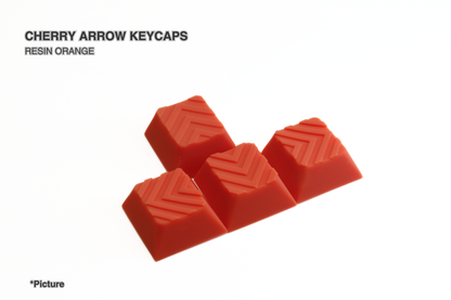 Cherry Arrow Keycap Set Shown in Resin Orange