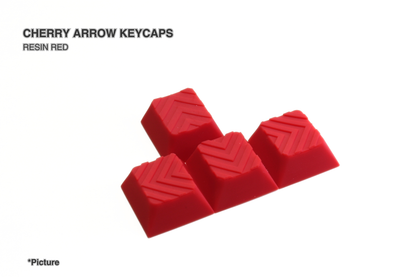 Cherry Arrow Keycap Set Shown in Resin Red