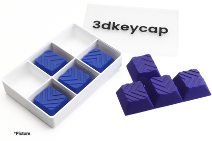 Cherry Arrow Keycap Set Shown in Resin Black and Purple