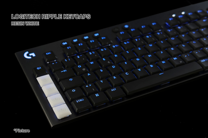 Logitech Ripple Keycaps Shown in Resin White