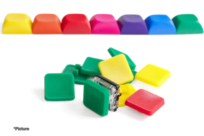 SCS Keycaps Shown in Colored Variations